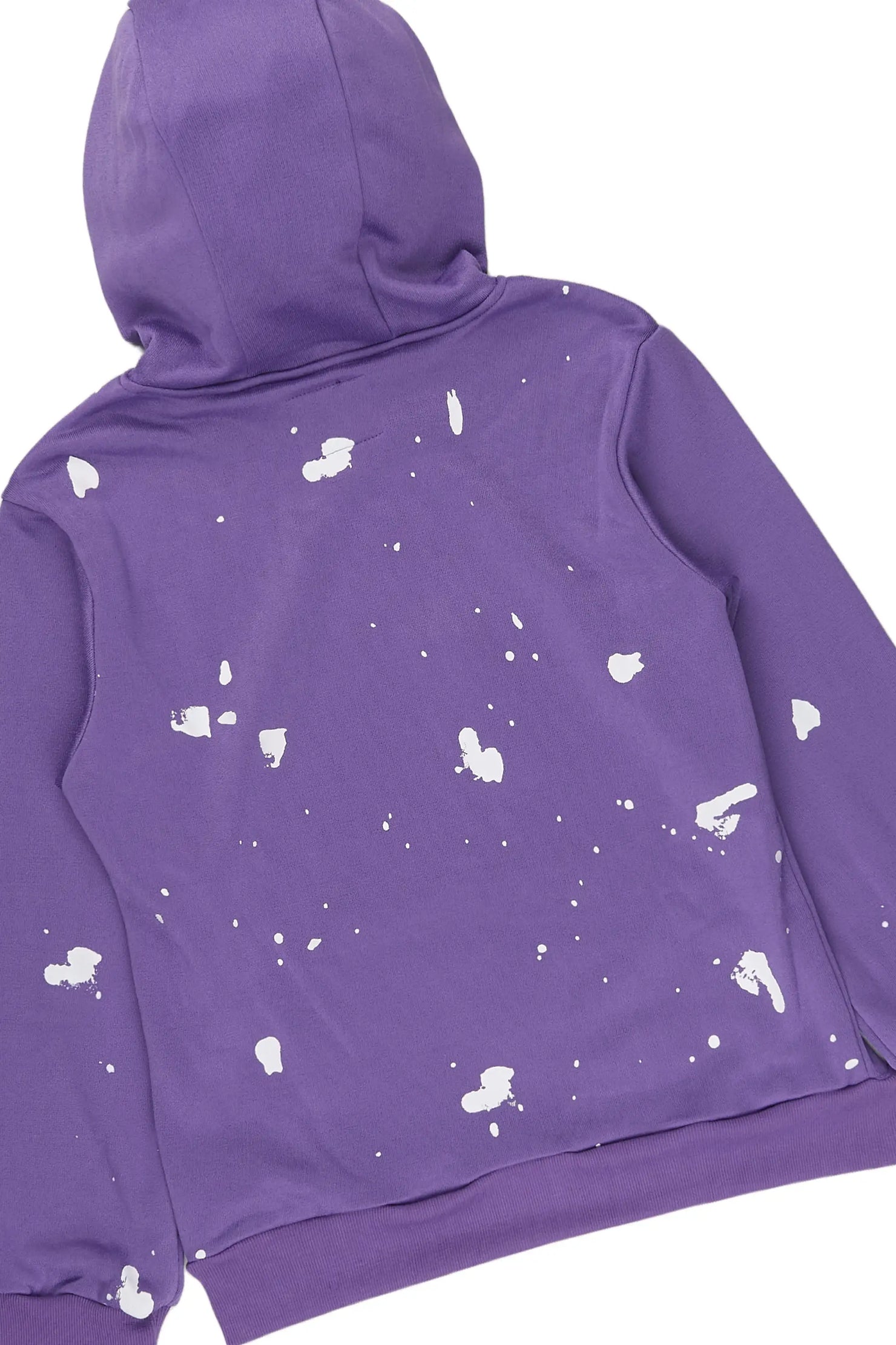 Girls Hadley Purple Hoodie Stacked Flare Track Set