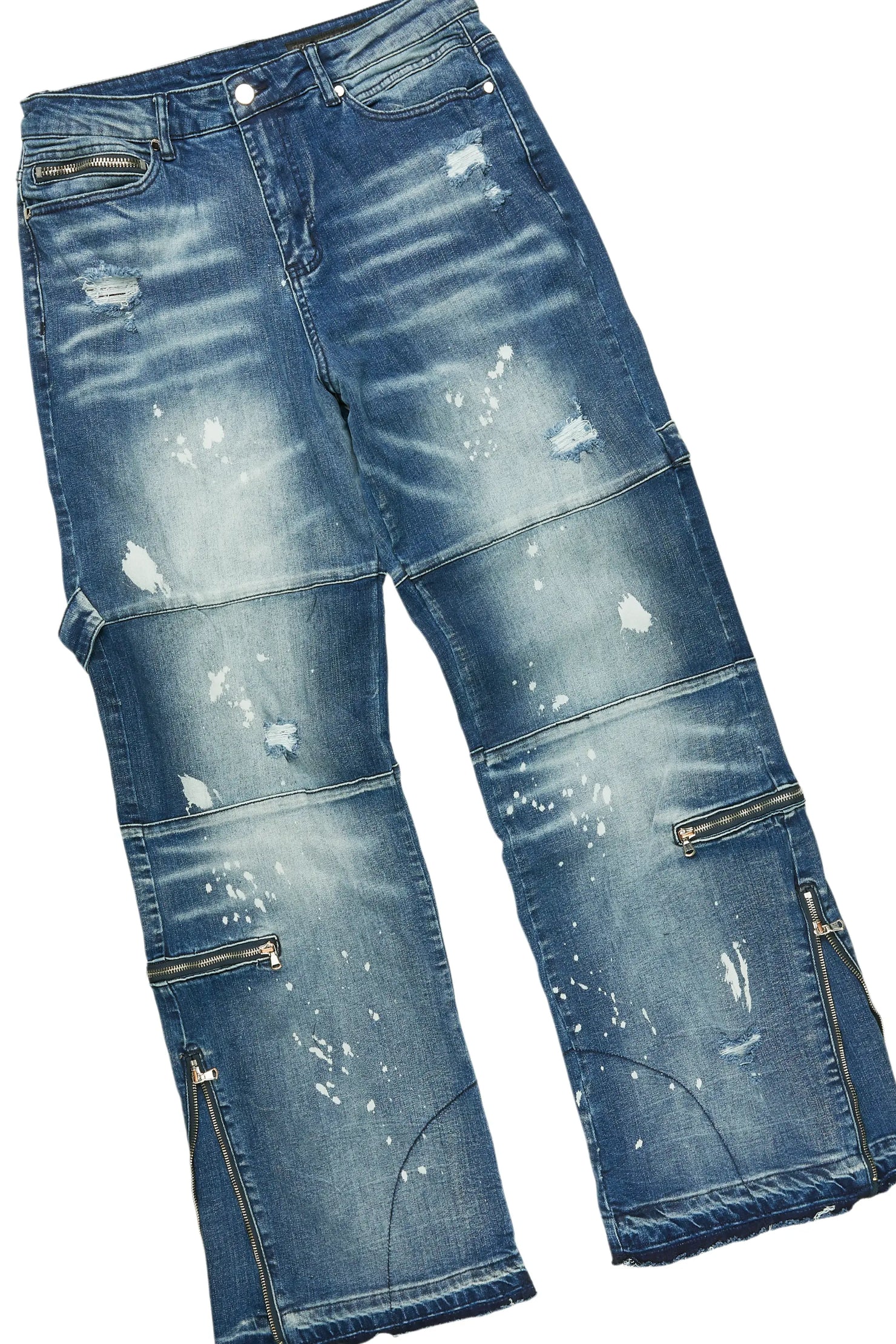 Pello White/Blue T-Shirt & Grib Baggy Fit Jean Bundle