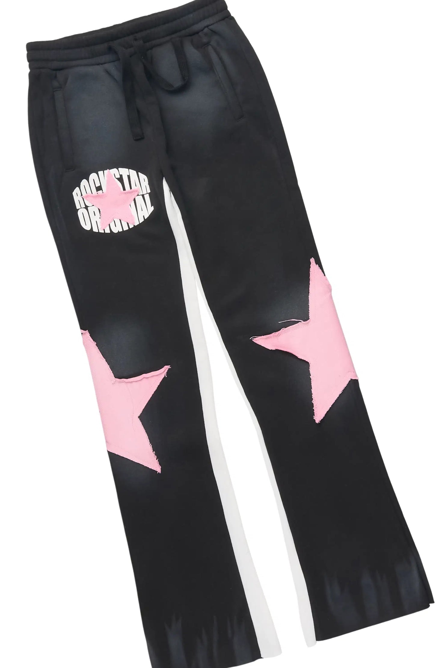 Girls Khaly Black/Pink Stacked Track Set
