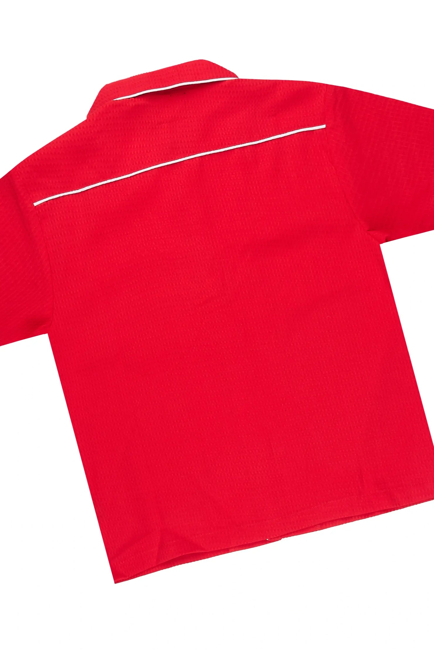 Boys Clarence Red Button Down Shirt/Short Set