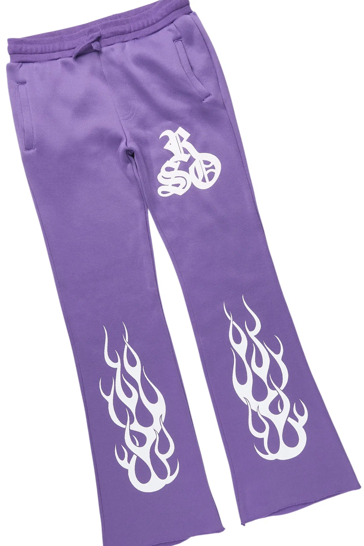 Girls Anisha Purple Stacked Track Set