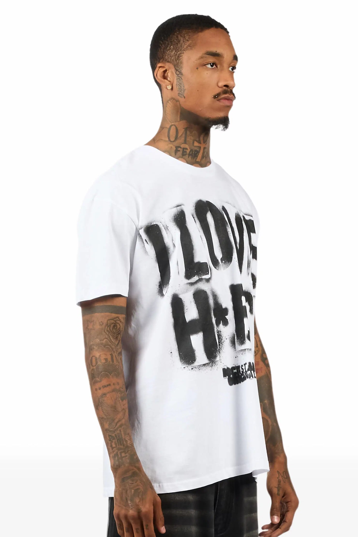 Banyan 2.0 White Oversized Graphic T-Shirt