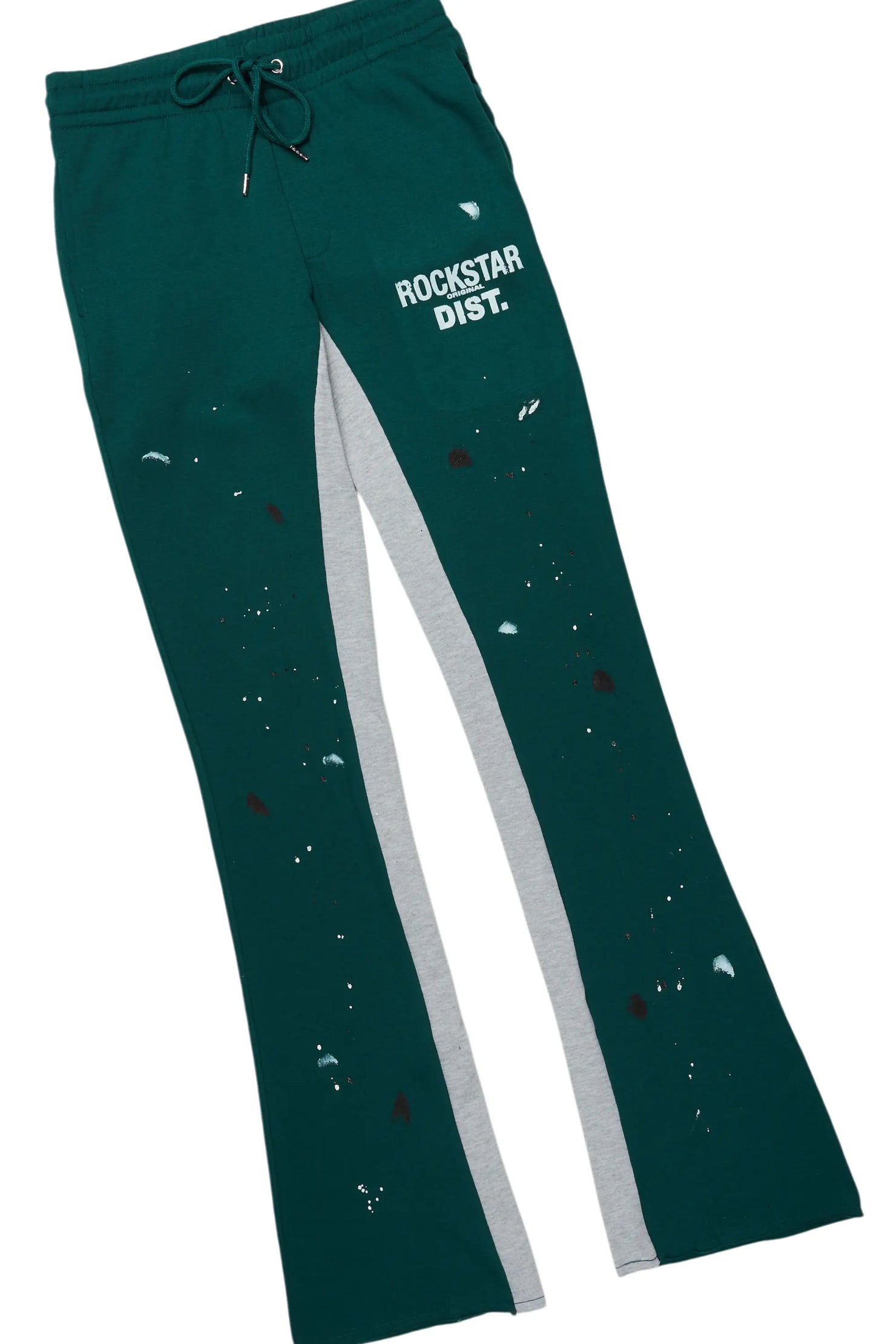 Scottie Green/White Hoodie/Baggy Track Pant Set