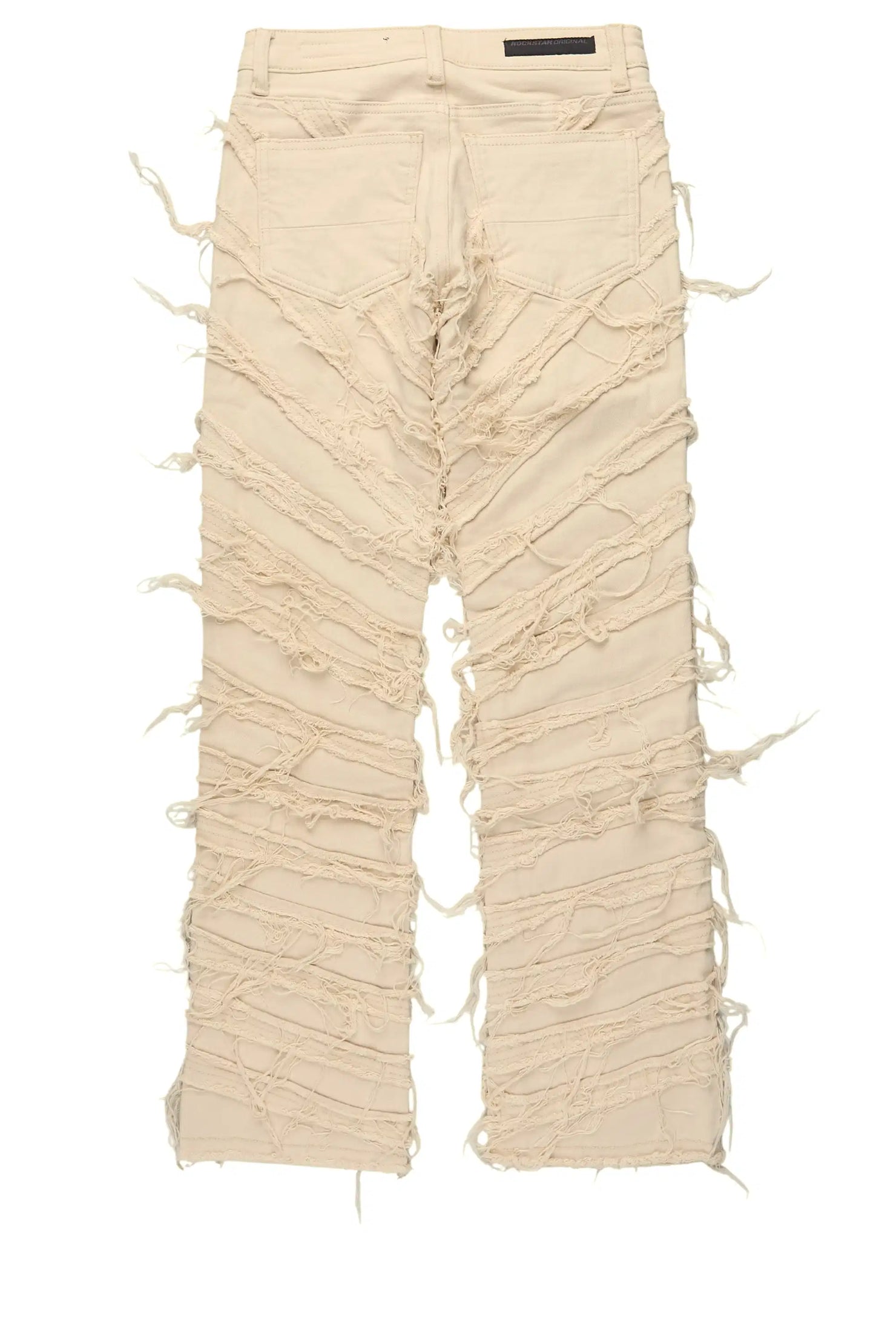 Boys Charly Beige Stacked Flare Jean