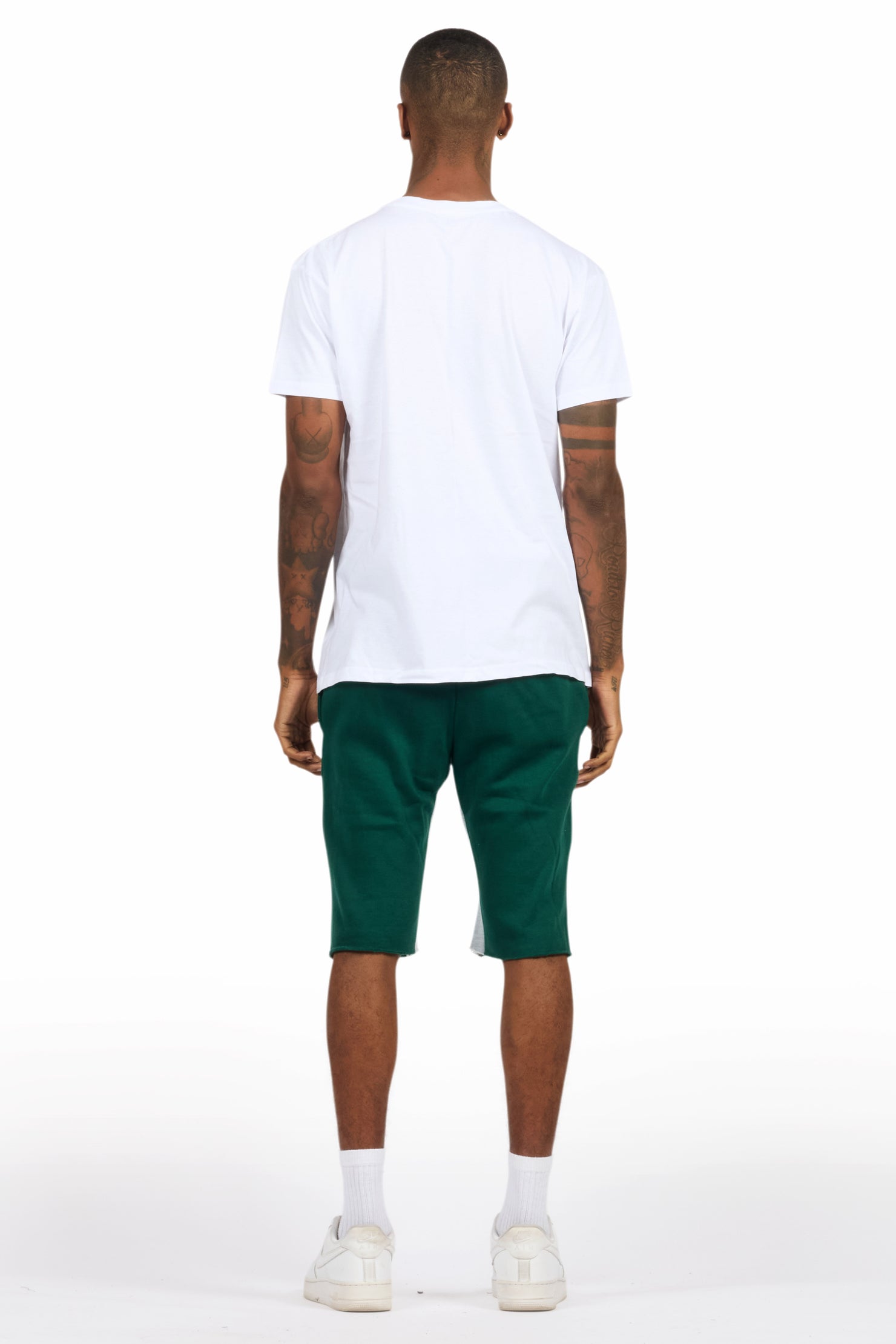 Allstar White/Green T-Shirt Short Set