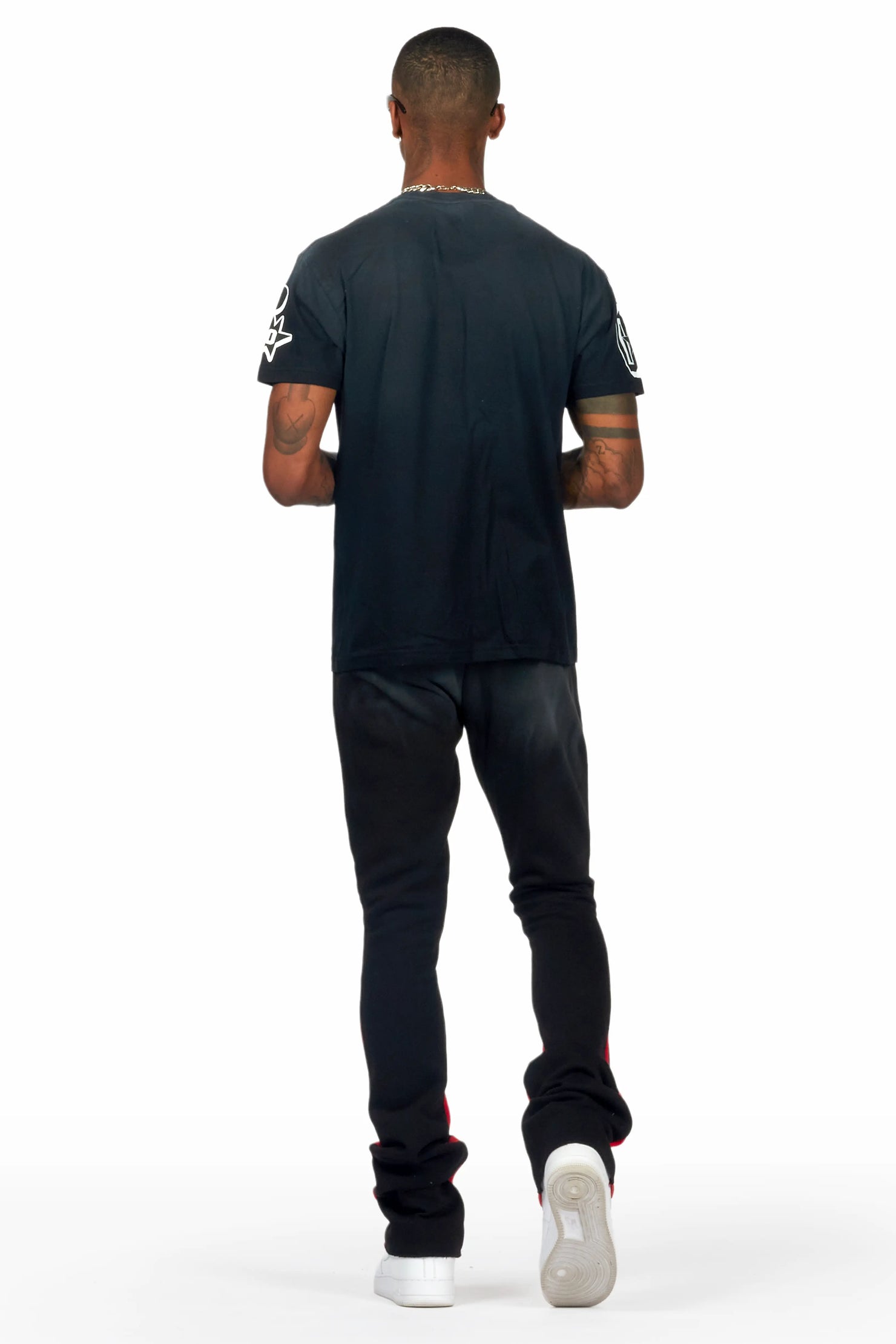 Rune Black T-Shirt/Stacked Flare Track Set