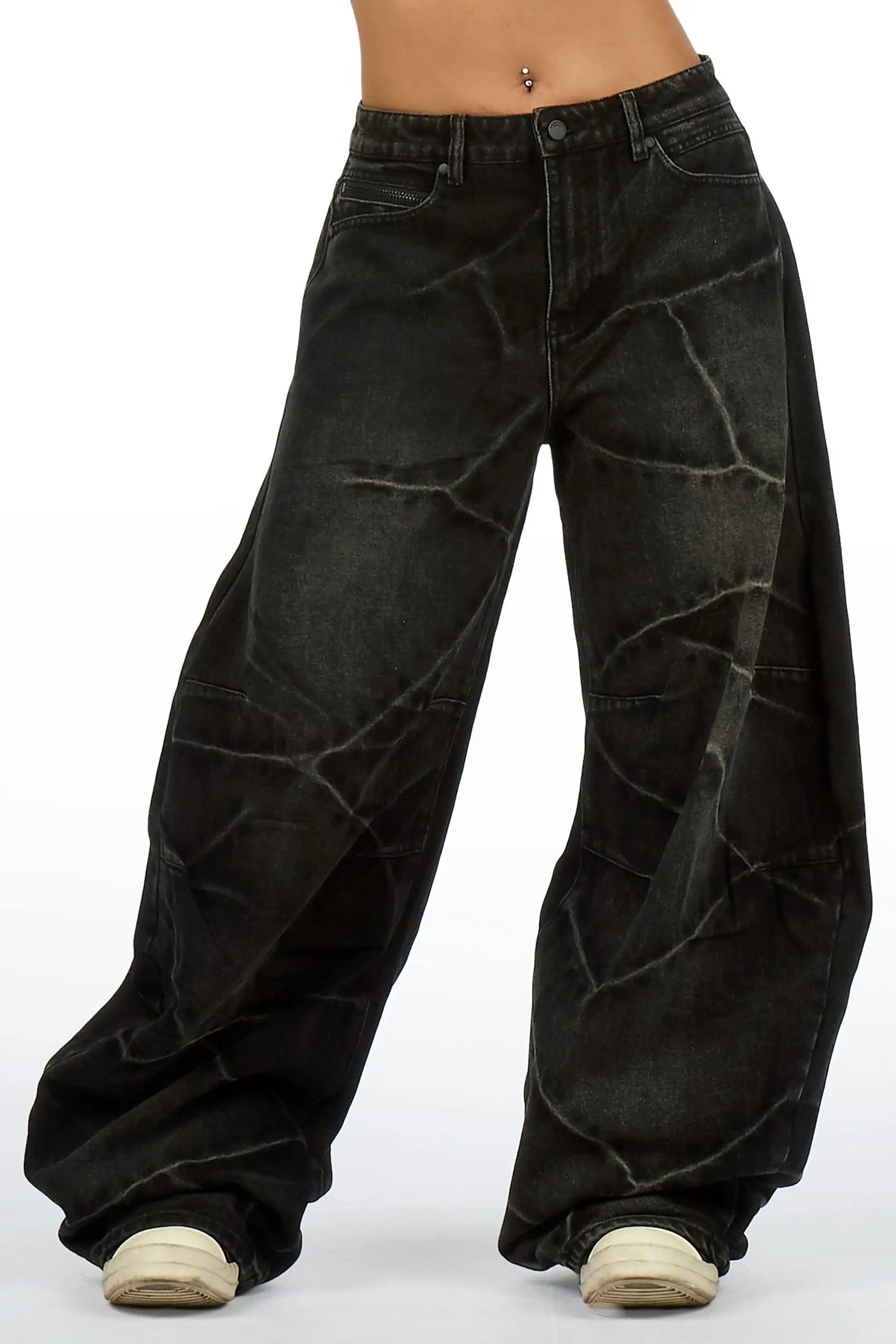 LaNysha Black Barrell Fit Jean