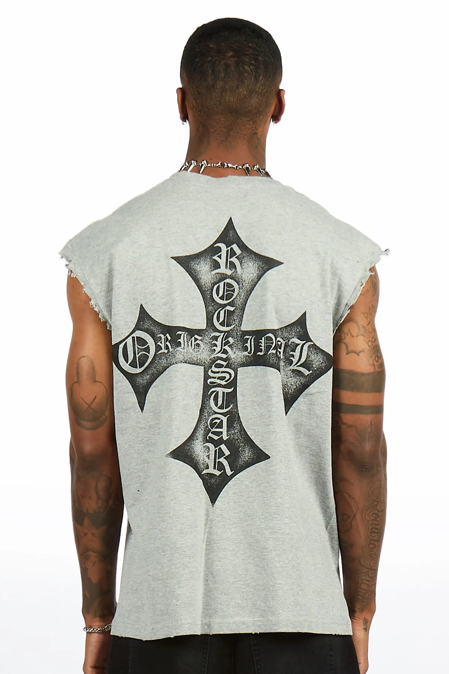 Marizon Grey Cut off Tee