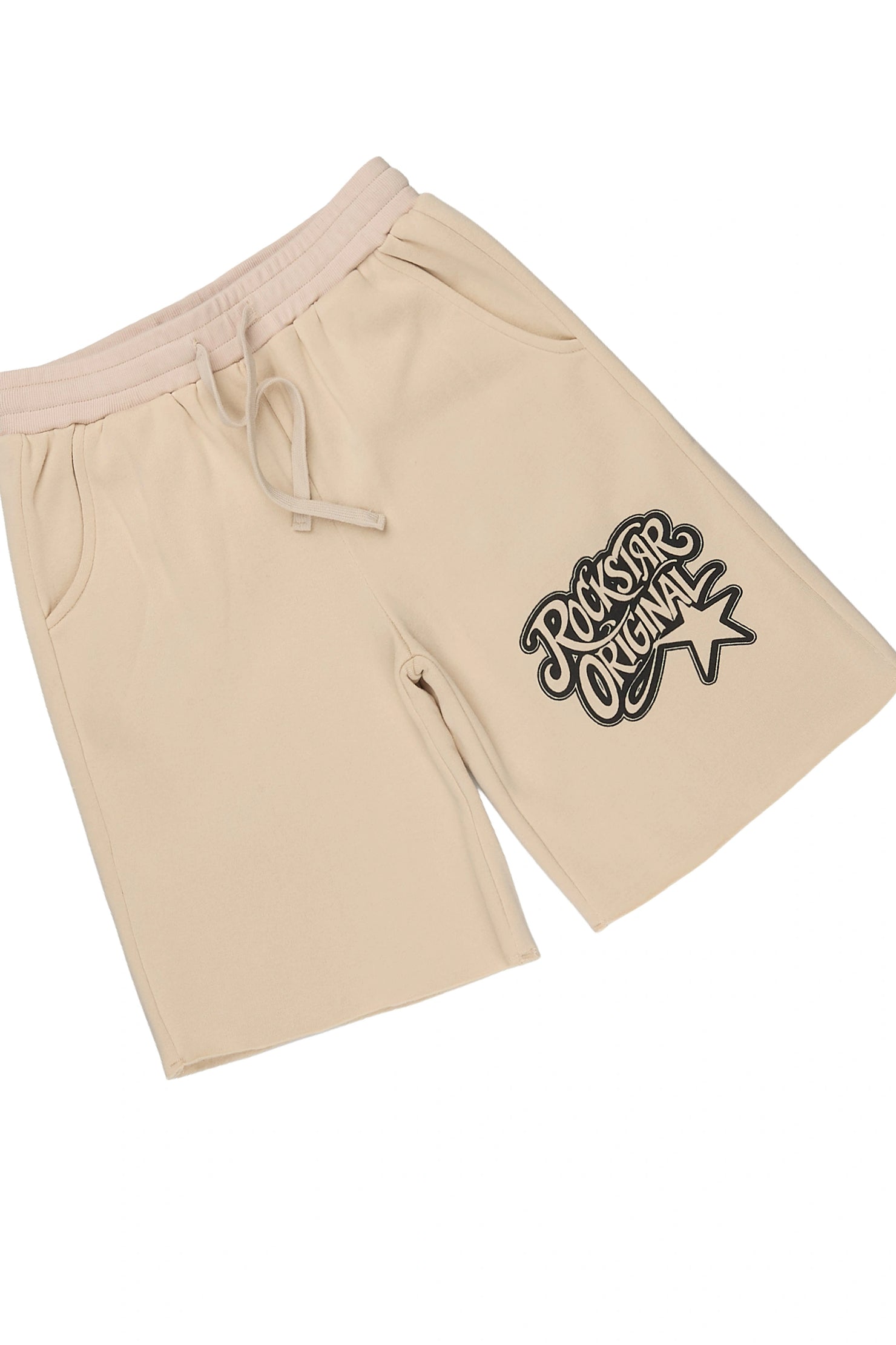 Boys Zayden Beige T-Shirt Short Set
