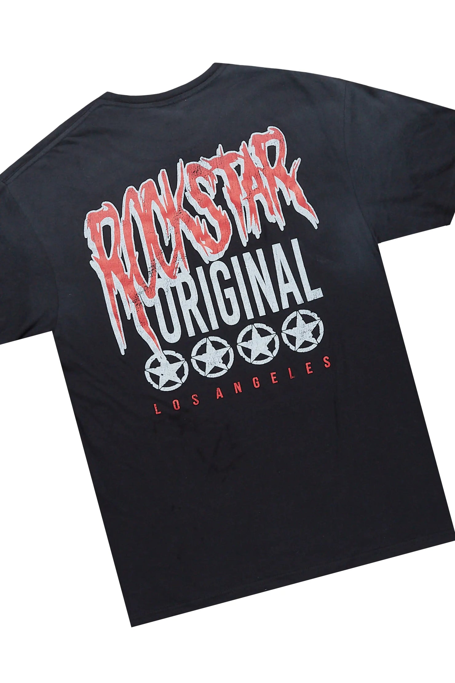 Wizzurd Black T-Shirt/Stacked Flare Pant Set