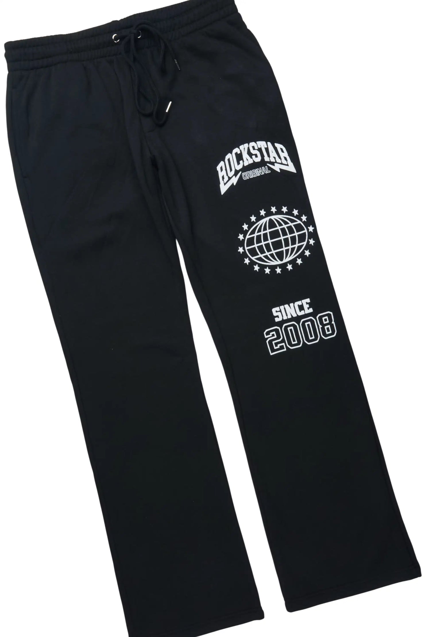 Stori Black/White Hoodie Relaxed Track Set
