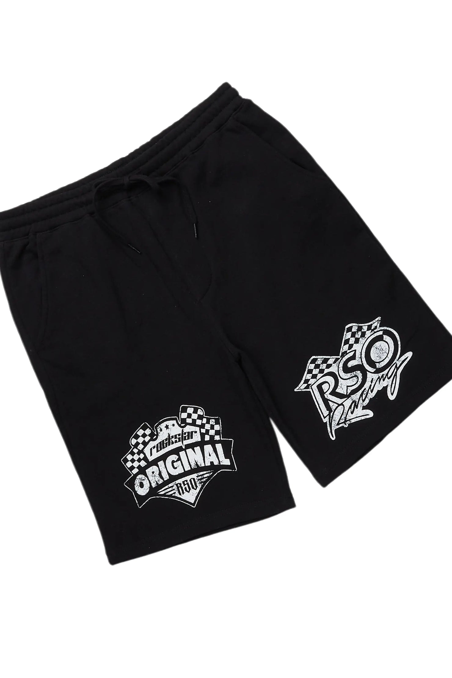 Racing Grung Black Graphic T-Shirt Short Set
