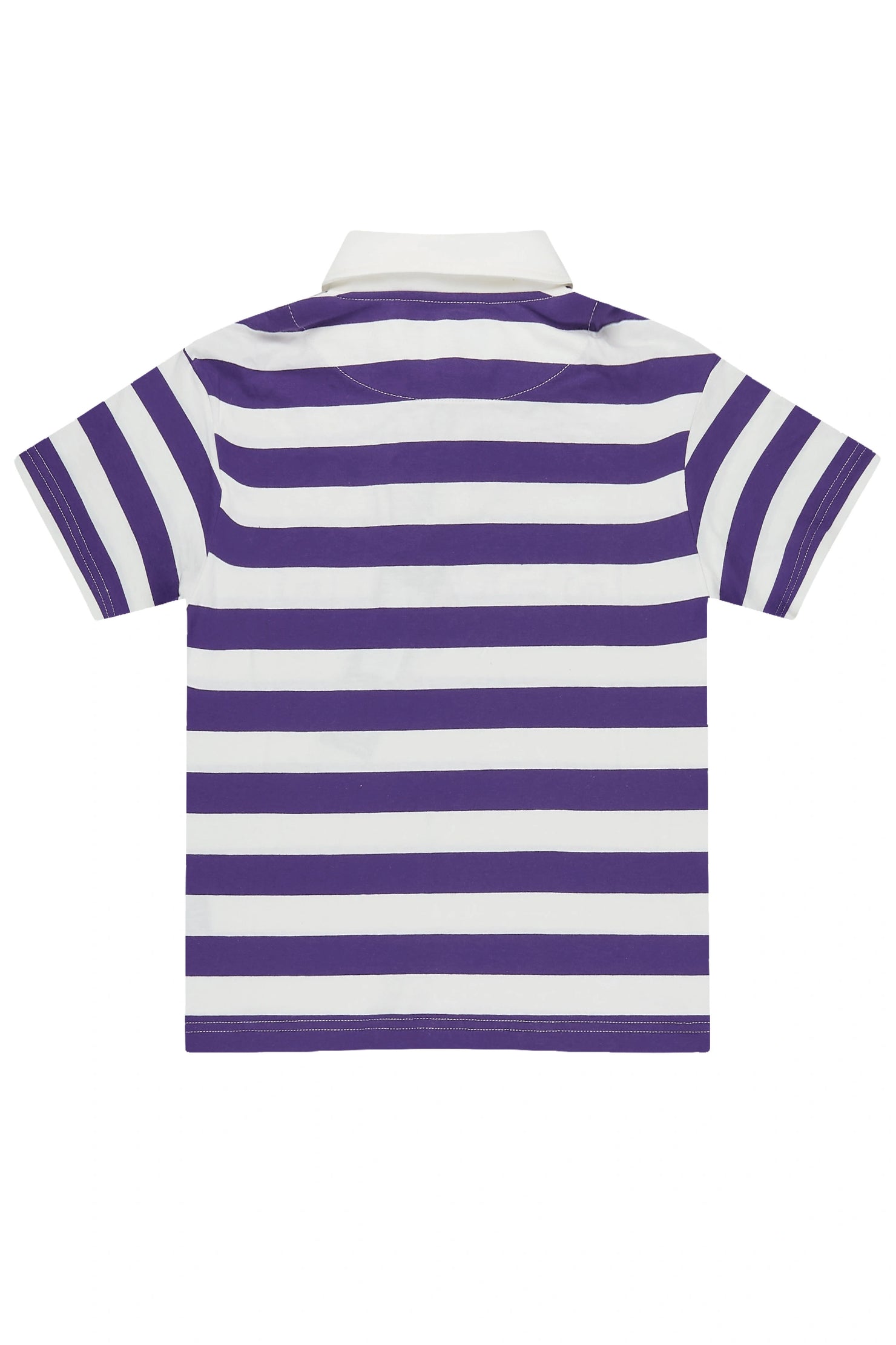 Girls Fintan Purple/Cream Polo