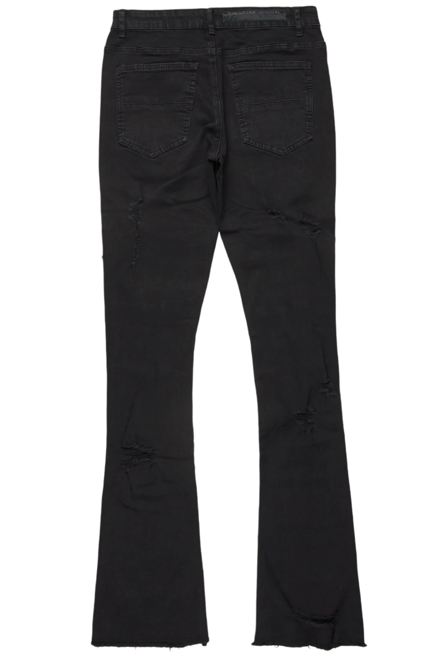 Erico Black Stacked Flare Cargo Jean