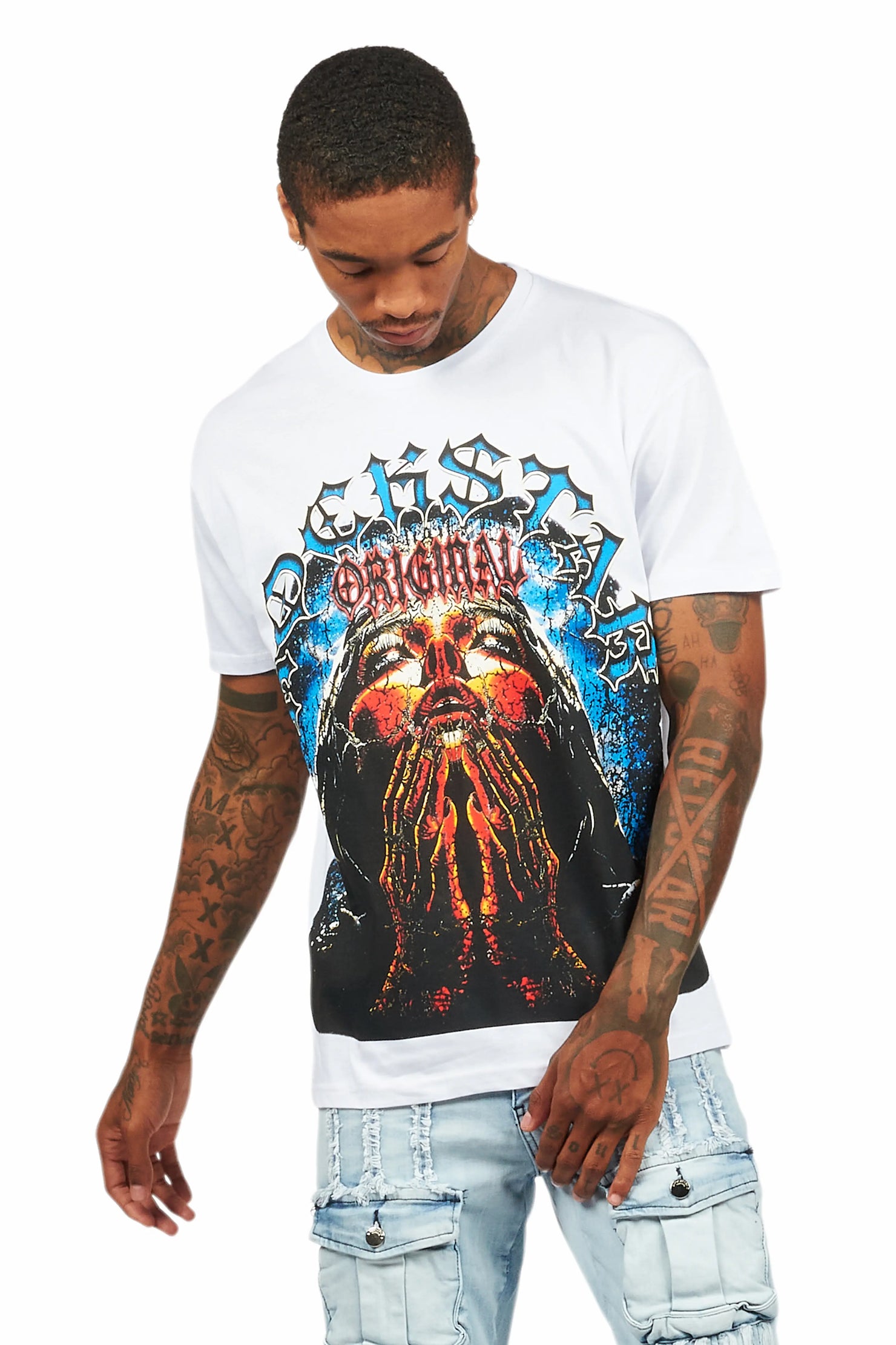 Dallan White Oversized Graphic T-Shirt