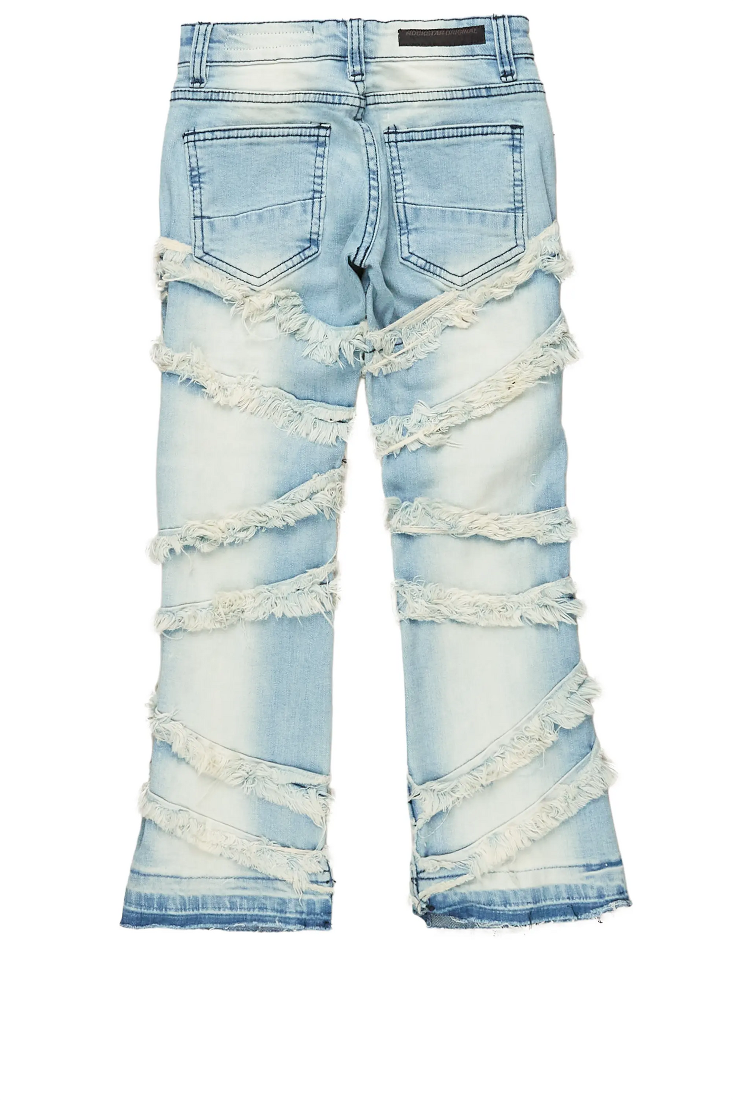 Girls Nora Blue Stacked Flare Jean