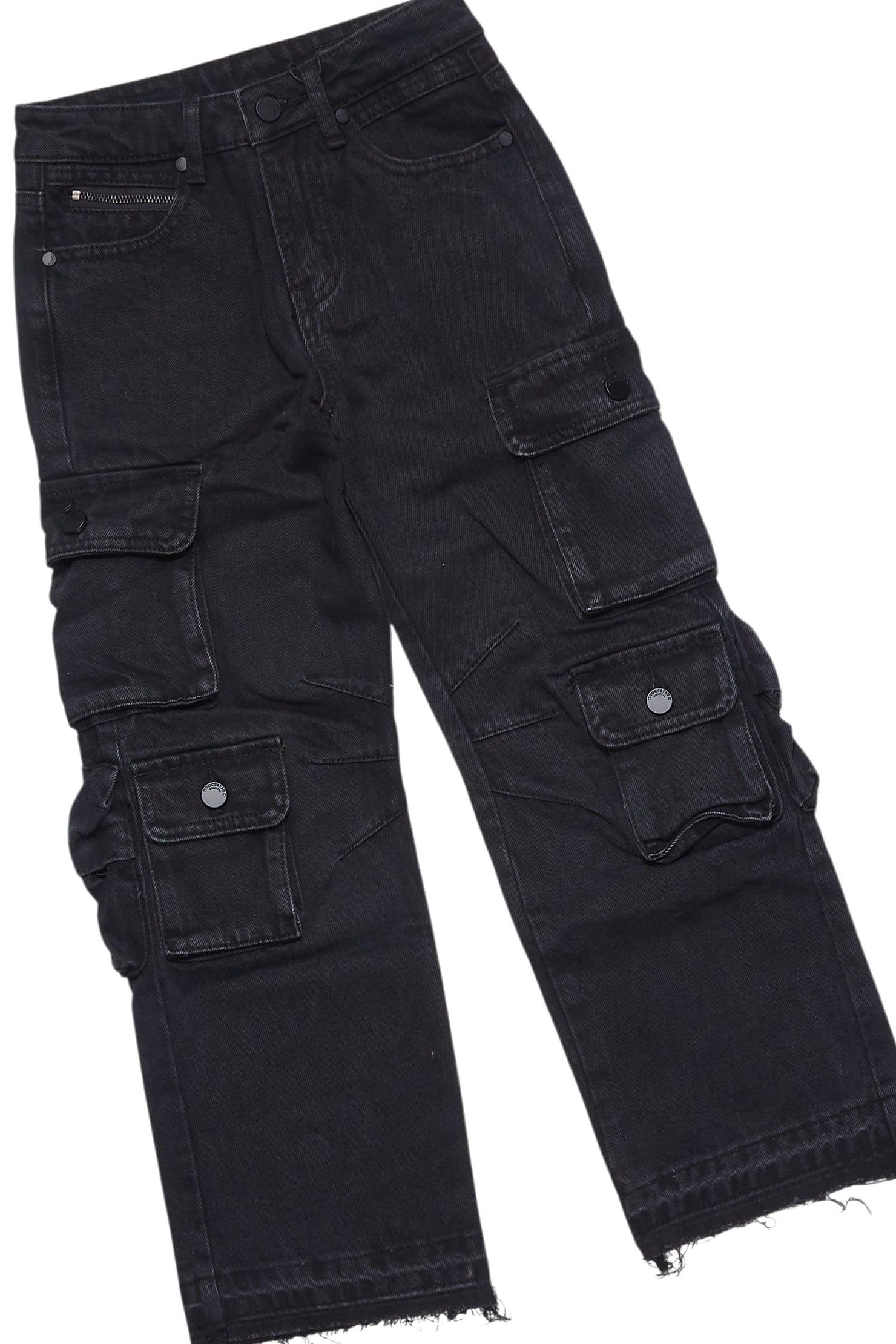 Boys Daria Black/Multi T-Shirt/Stacked Flare Jean Set