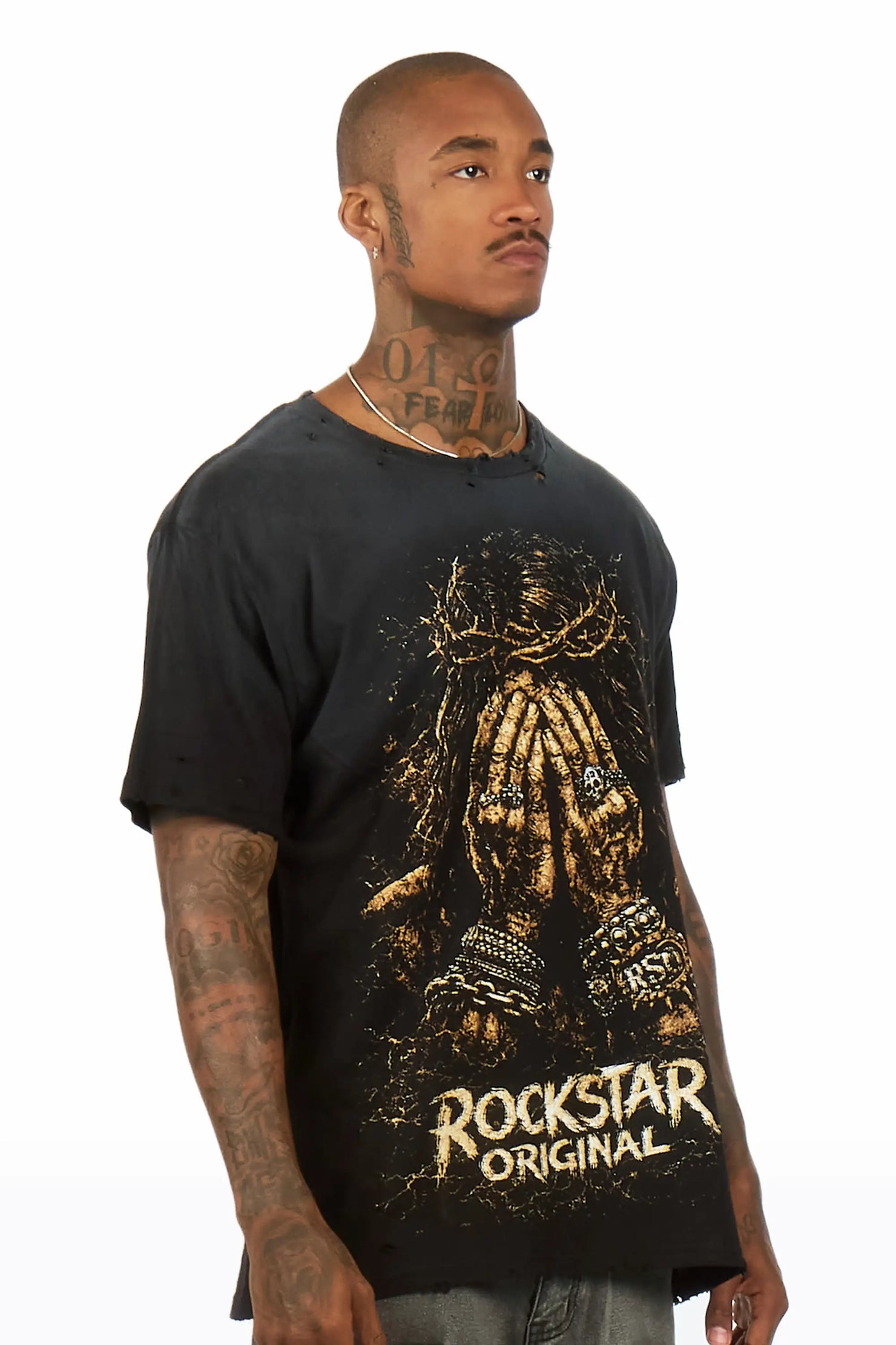 Sorrell Black Oversized Graphic T-Shirt