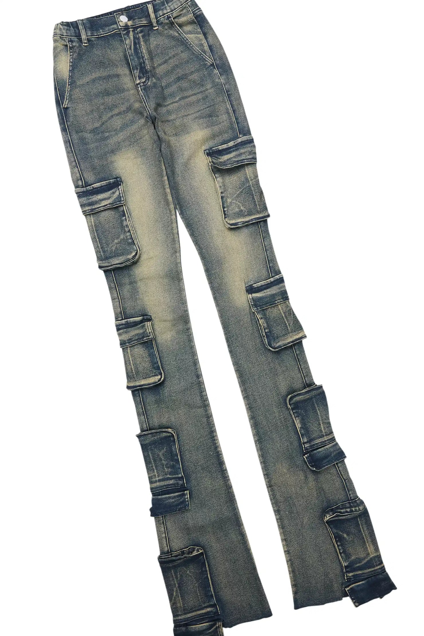 Moniqa White Tee & Phoebe Tinted Dark Wash Jean Set