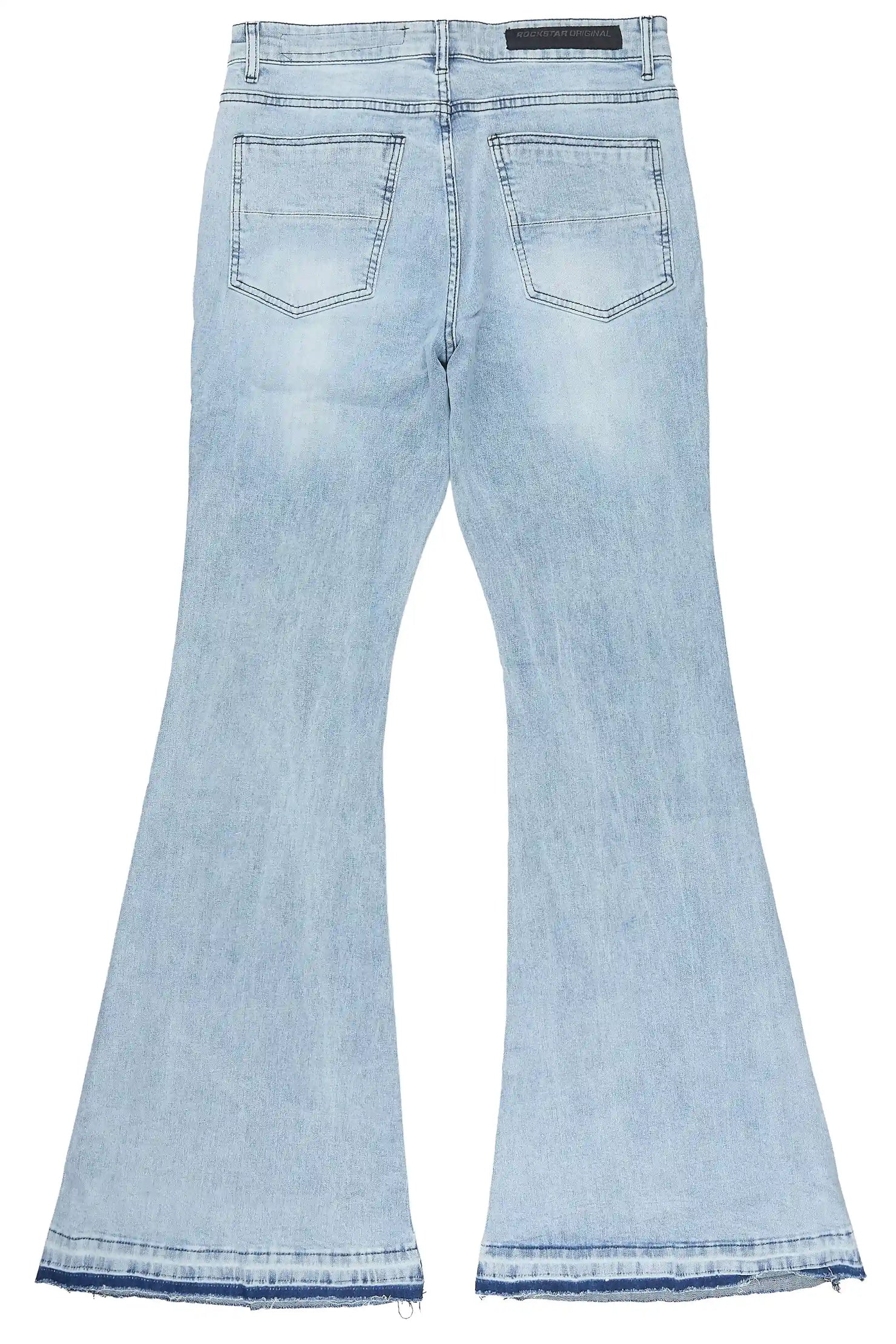 Vane Light Blue Stacked Super Flare Jean