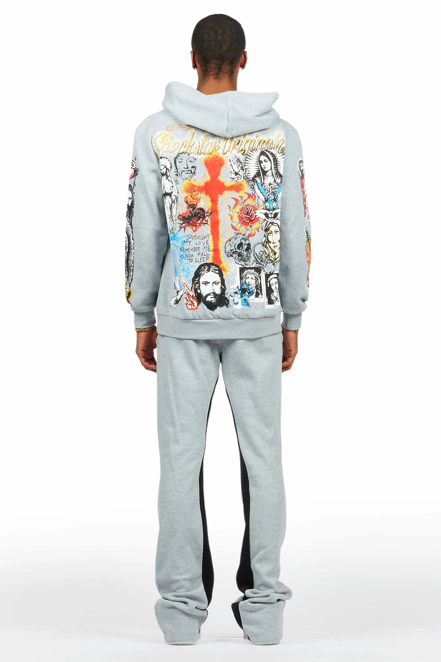 Santos Heather Grey Hoodie/Baggy Track Pant Set