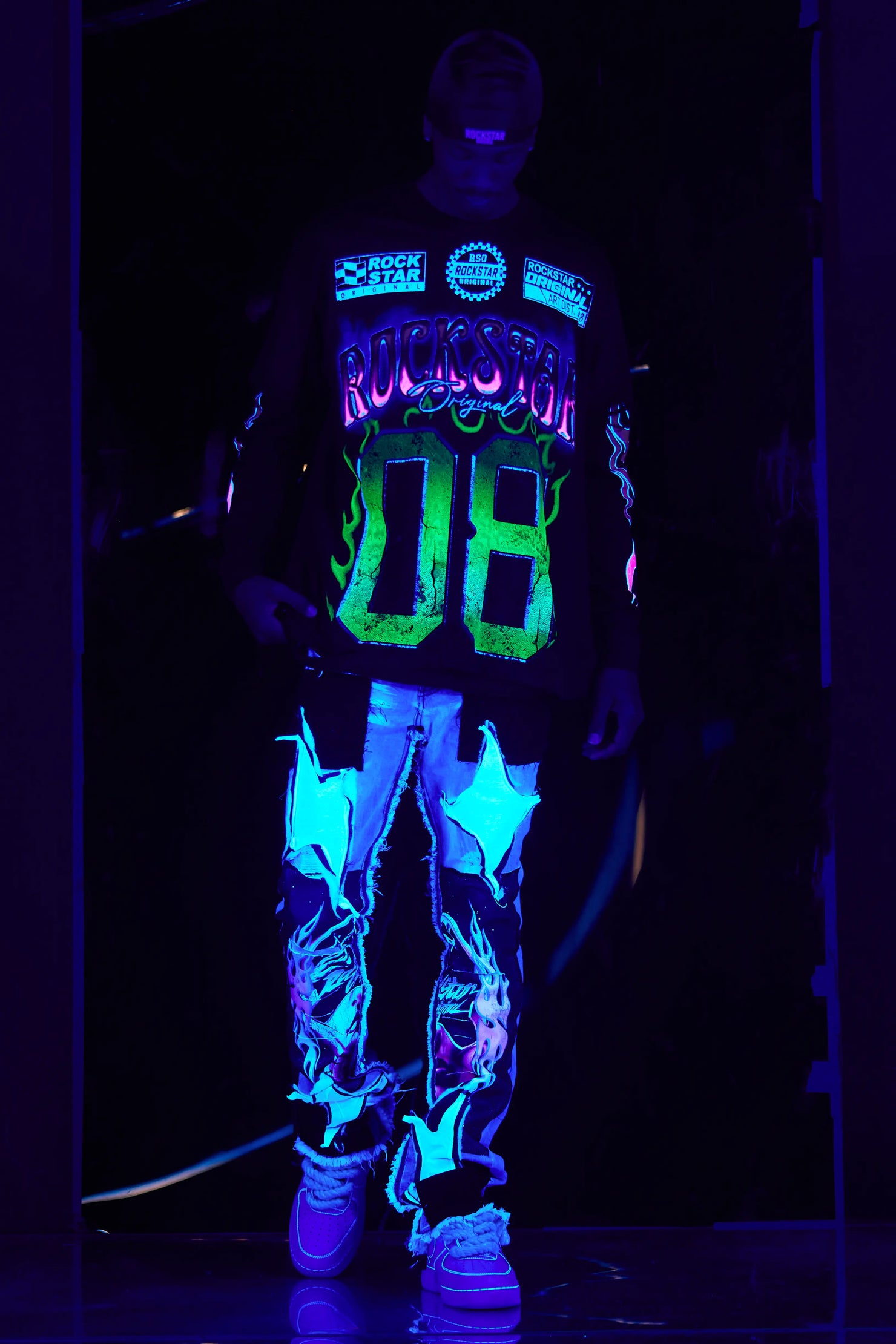 Quito Black Double Layer Graphic T-Shirt