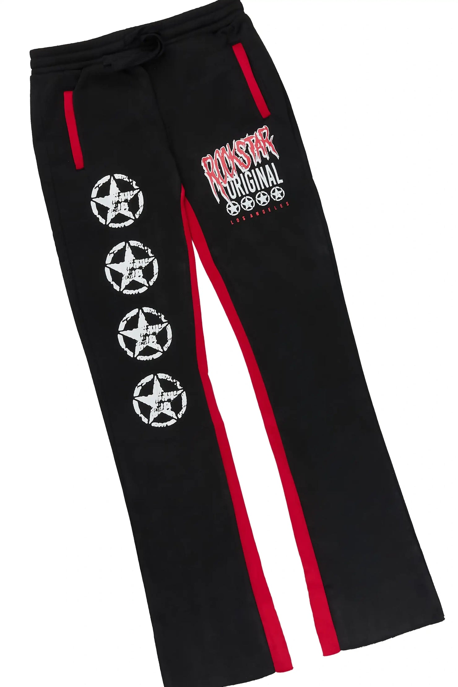 Boys Wizzurd Black Cut Off T-Shirt Stacked Pant Set