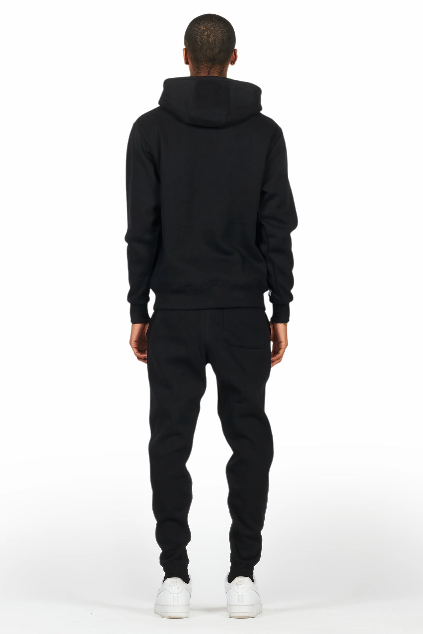 Raffer Black Hoodie/Jogger Sweat Track Set