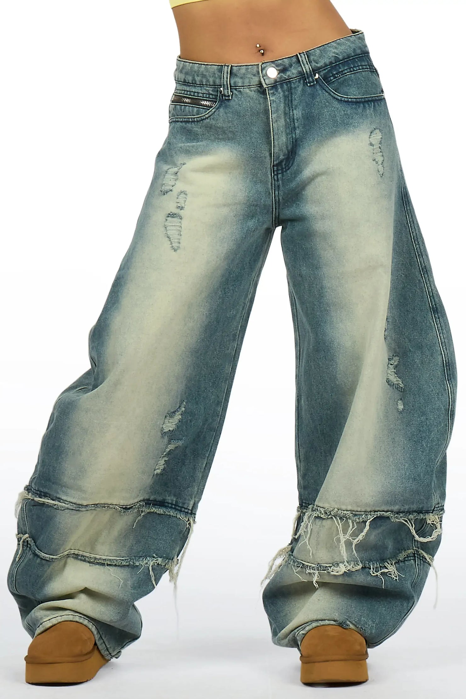 Nuvia Blue Barrel  Fit Jean