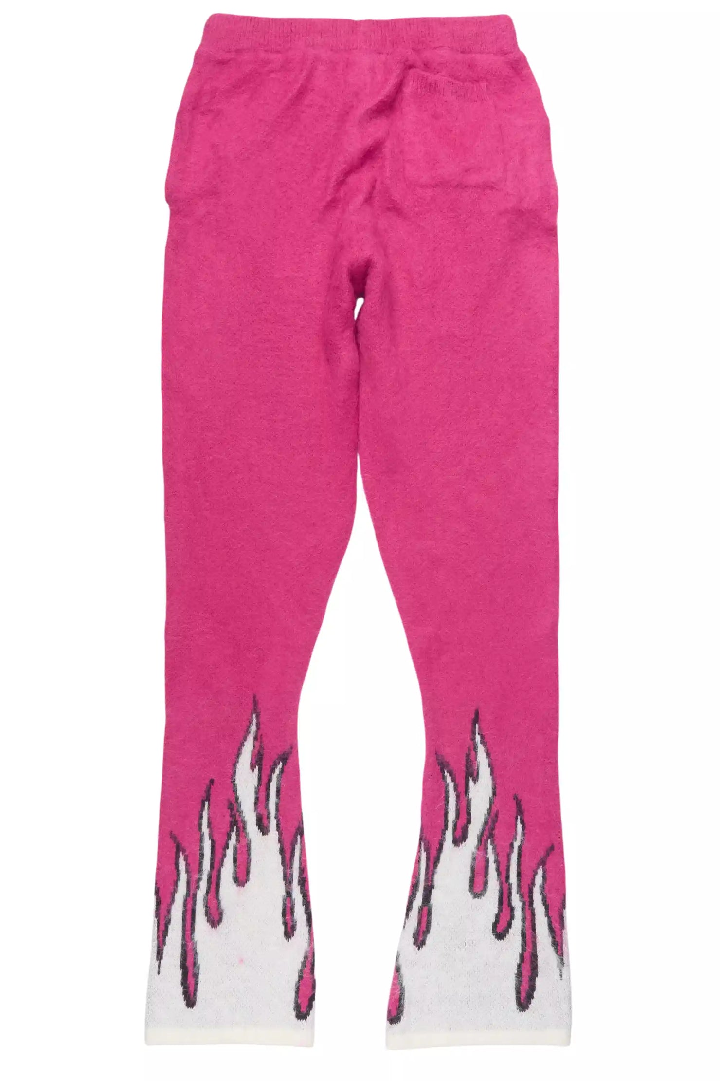 Della Pink Mohair Stacked Track Pant