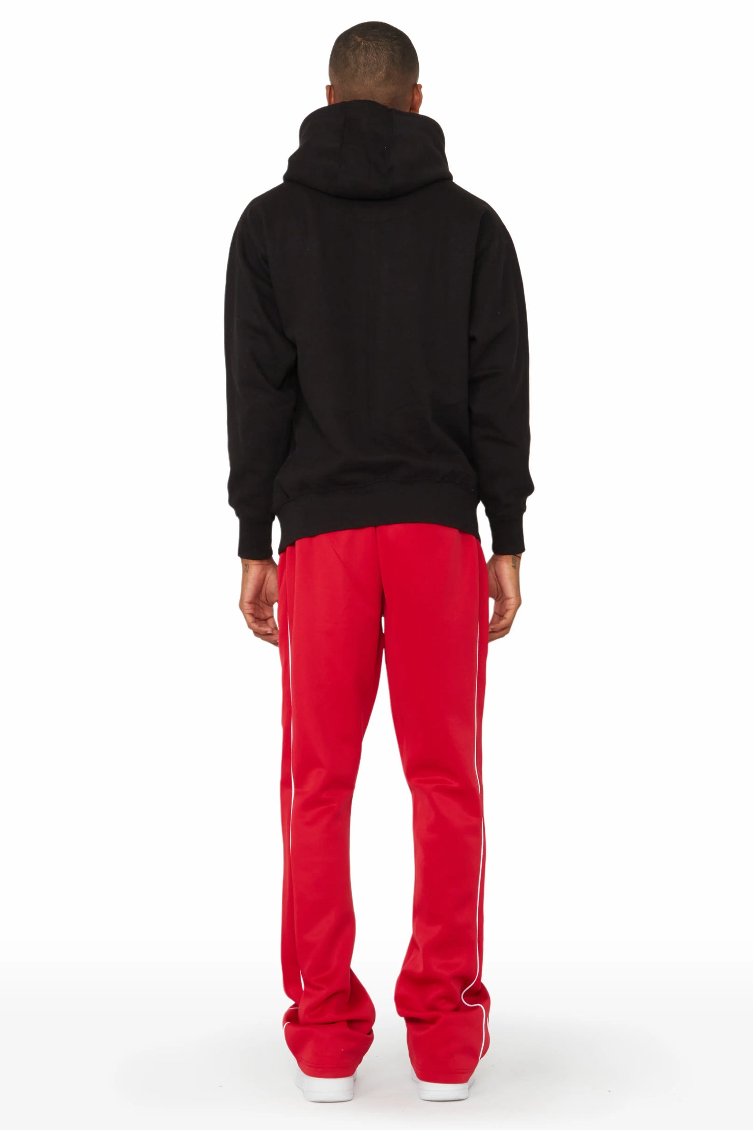 Draven Black/Red Graphic Hoodie Track Set