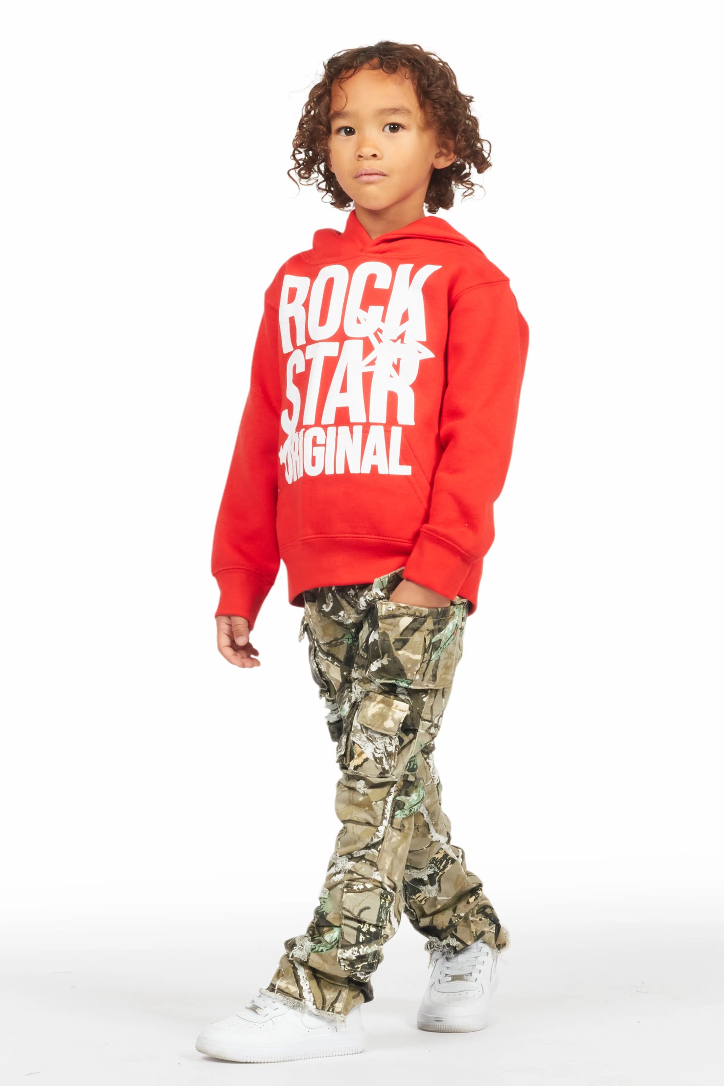 Boys Gentry Tree Camo Stacked Flare Jean