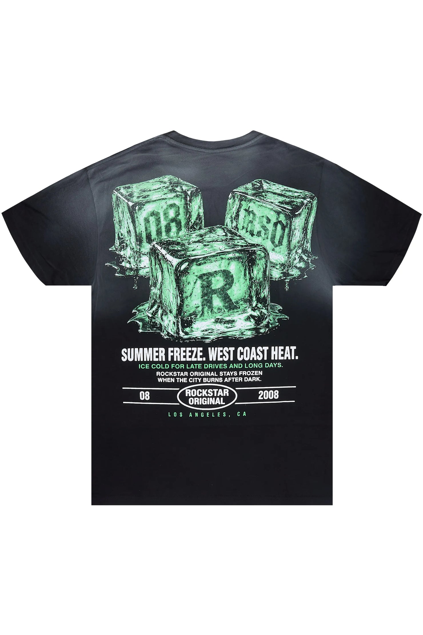 Cubes Black Oversized Graphic T-Shirt