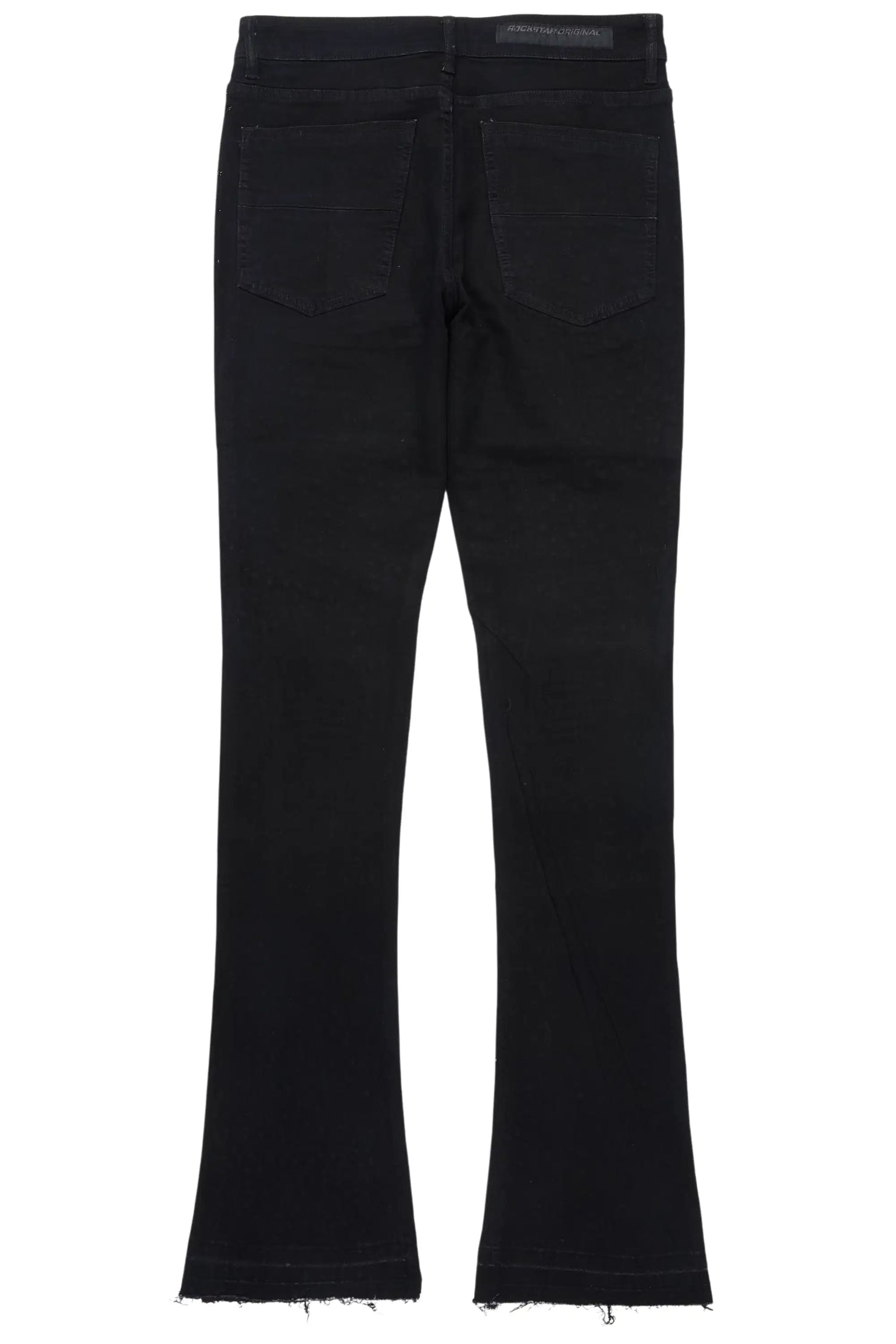 Prism Black/Black Rhinestone Stacked Flare Jean