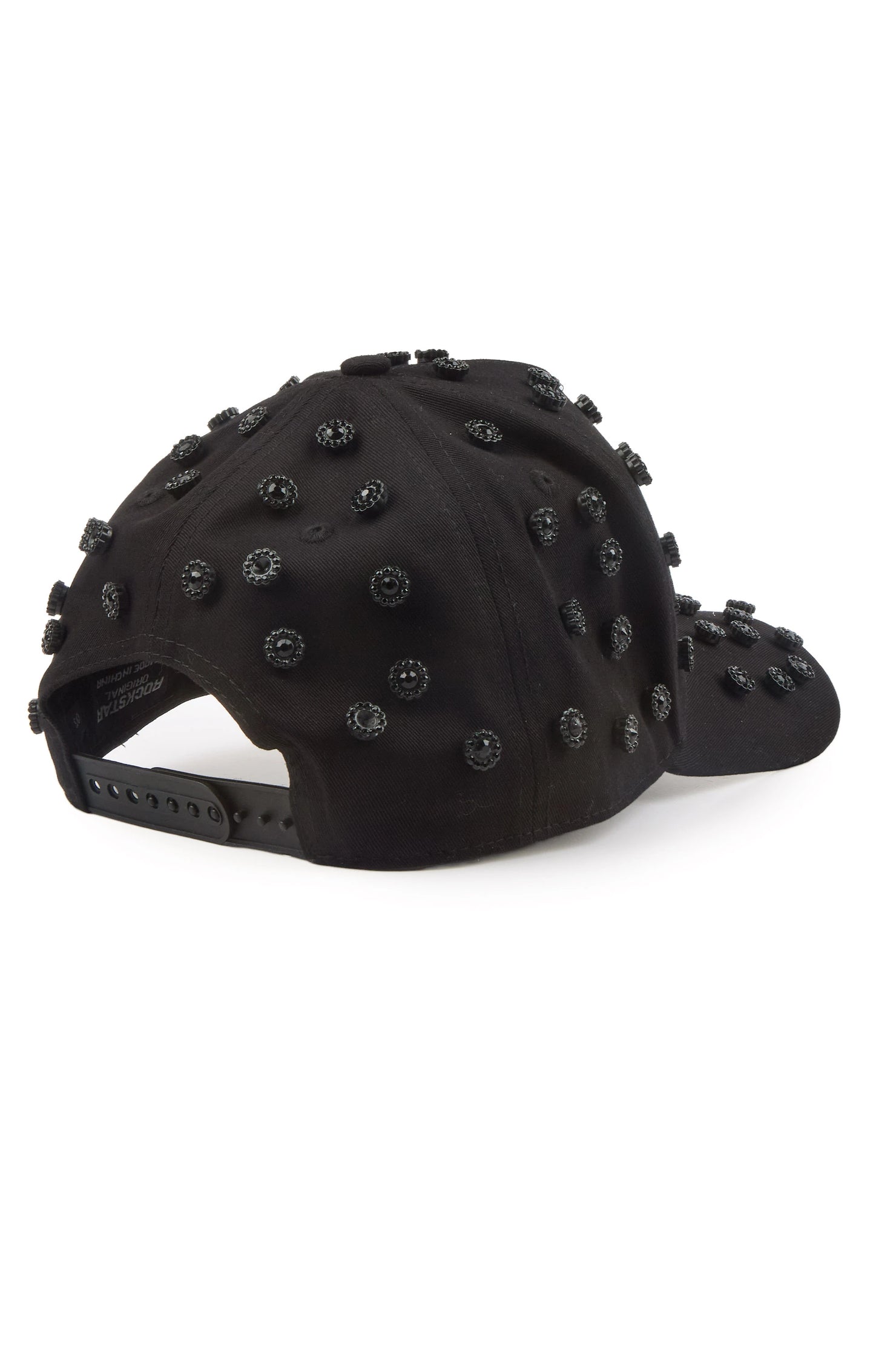 Roma Black/Black Rhinestone Trucker Hat