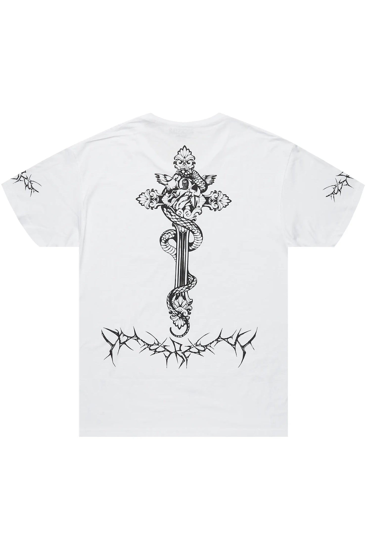 Leander White/Black Graphic T-Shirt