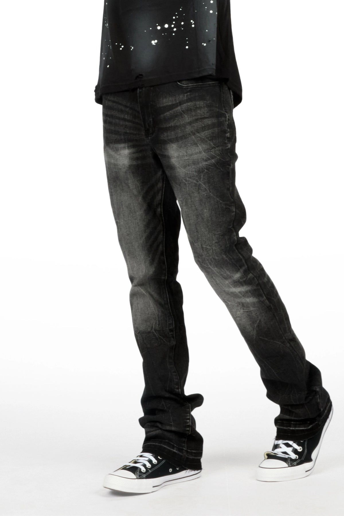 Clodd Dark Grey Stacked Jean
