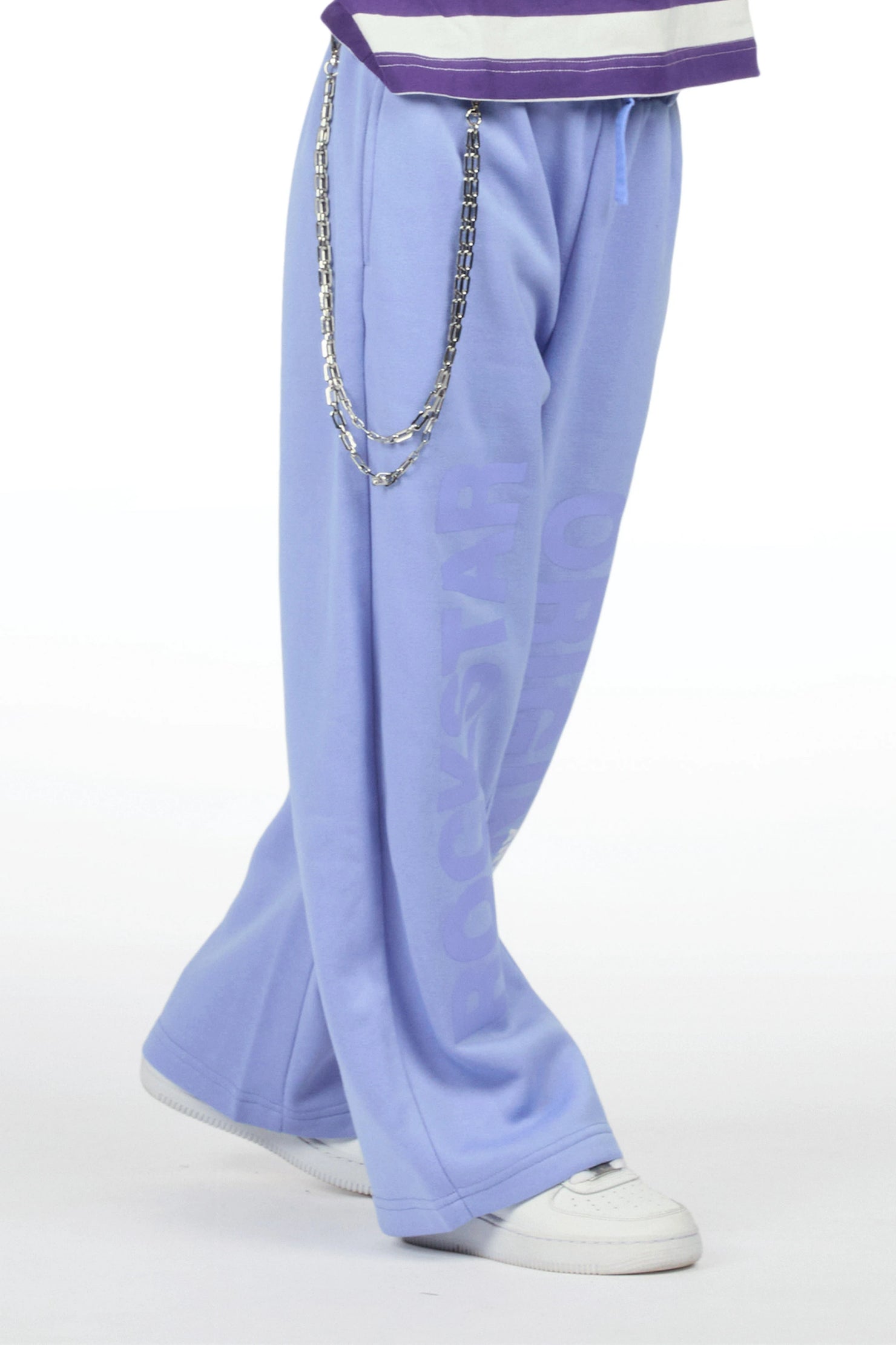 Girls Stachia Perry Blue  Super Baggy Track Pant