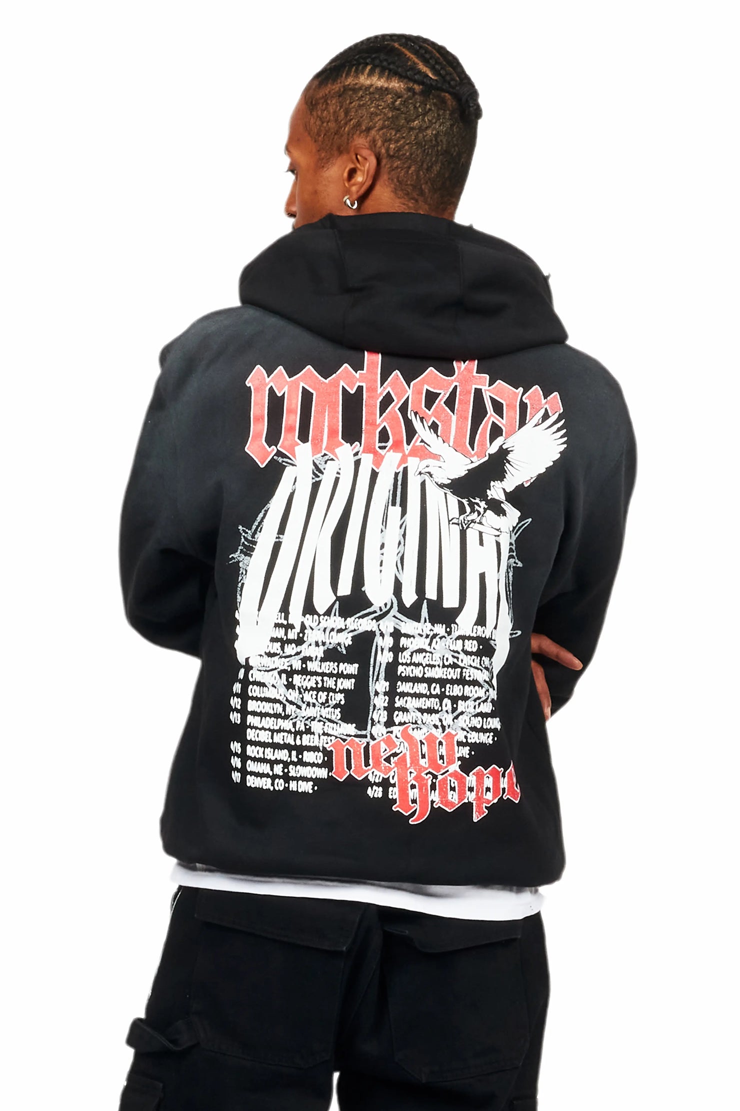 Burial Black Graphic Hoodie