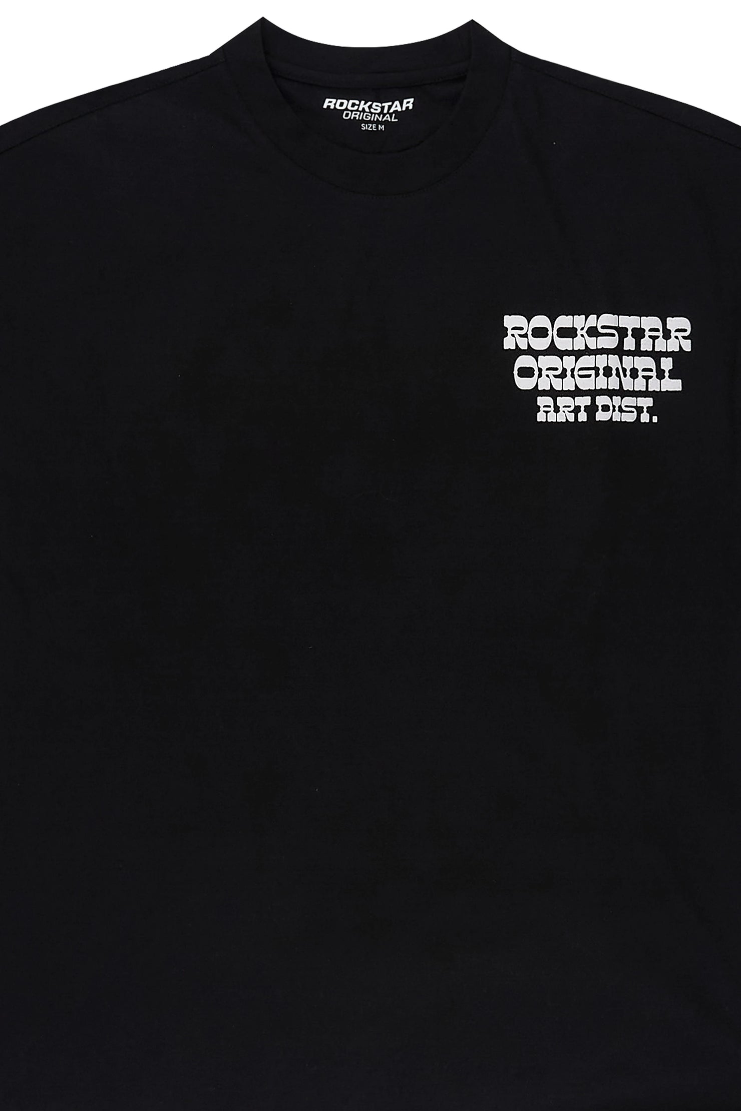 Plot Black Cut Sleeve Tee