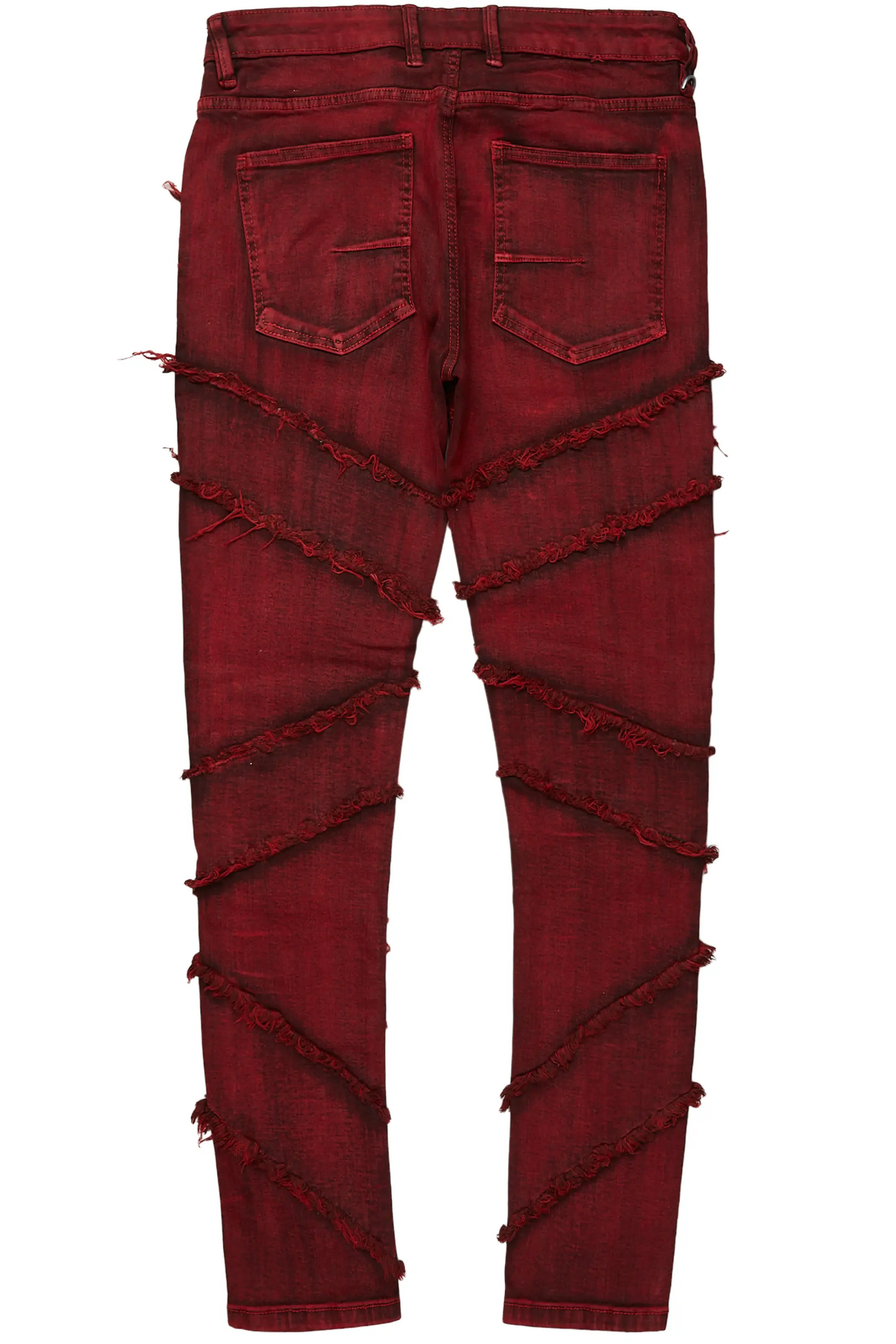Ebrill Red Patchwork Skinny Fit Jean
