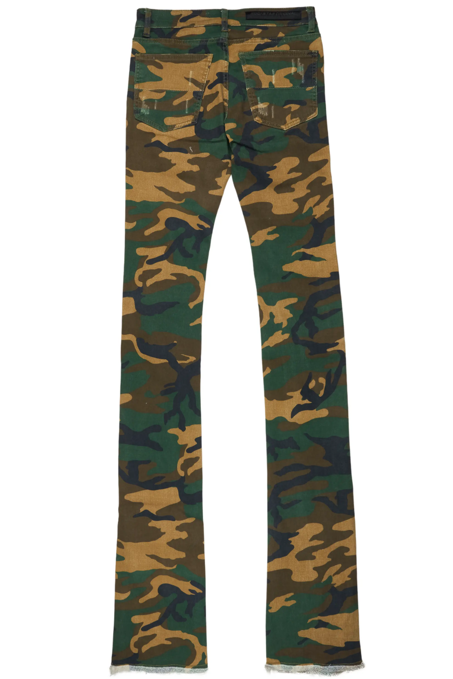 Petrus Camo Super Stacked Flare Jean