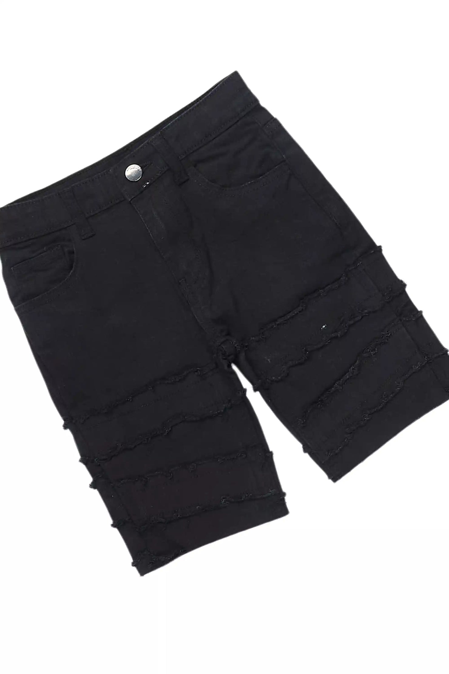 Boys Koen Black/Orange T-Shirt/Denim Short Set