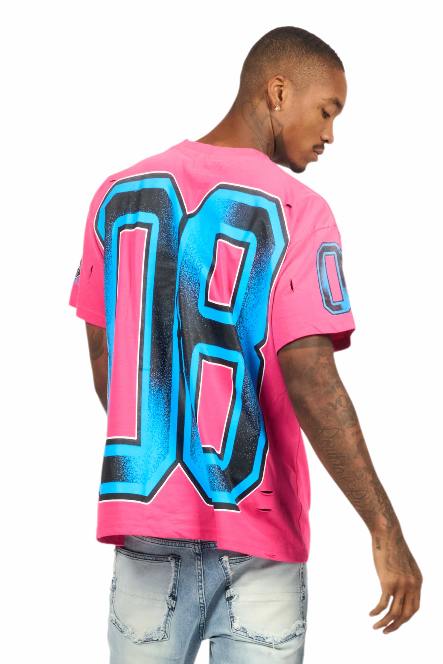 Alim Fushia Oversized Graphic T-Shirt