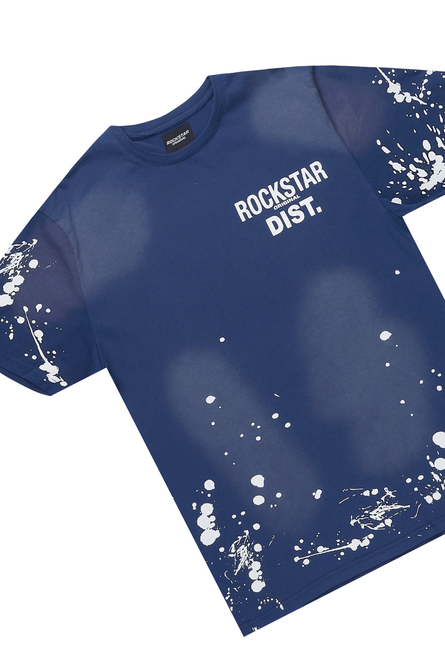 Rafix Navy Graphic T-Shirt Short Set