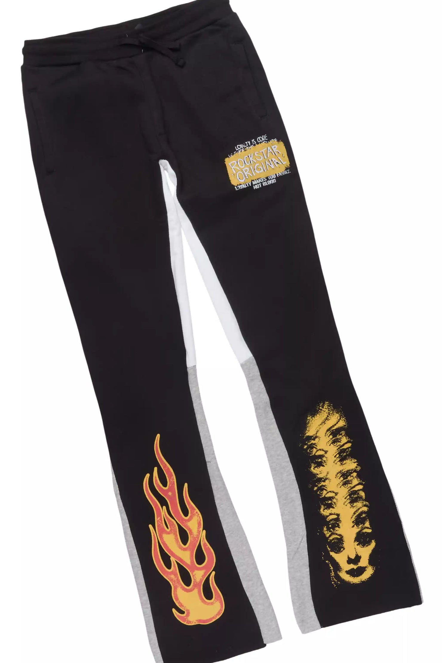 Boys Beno Black/Yellow Flare Stacked Track Set