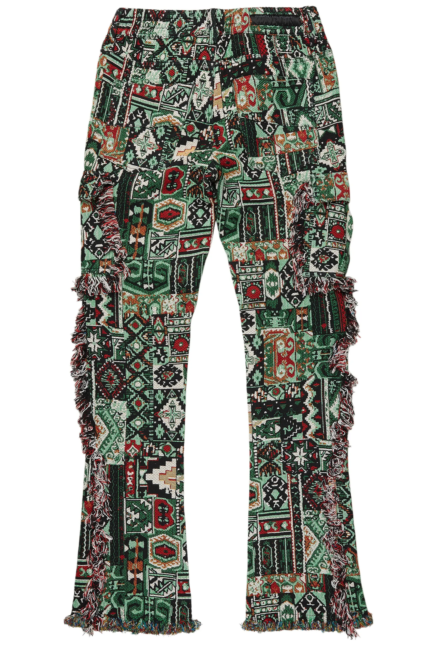 Ayami Green Slim Tapestry Flare Jean