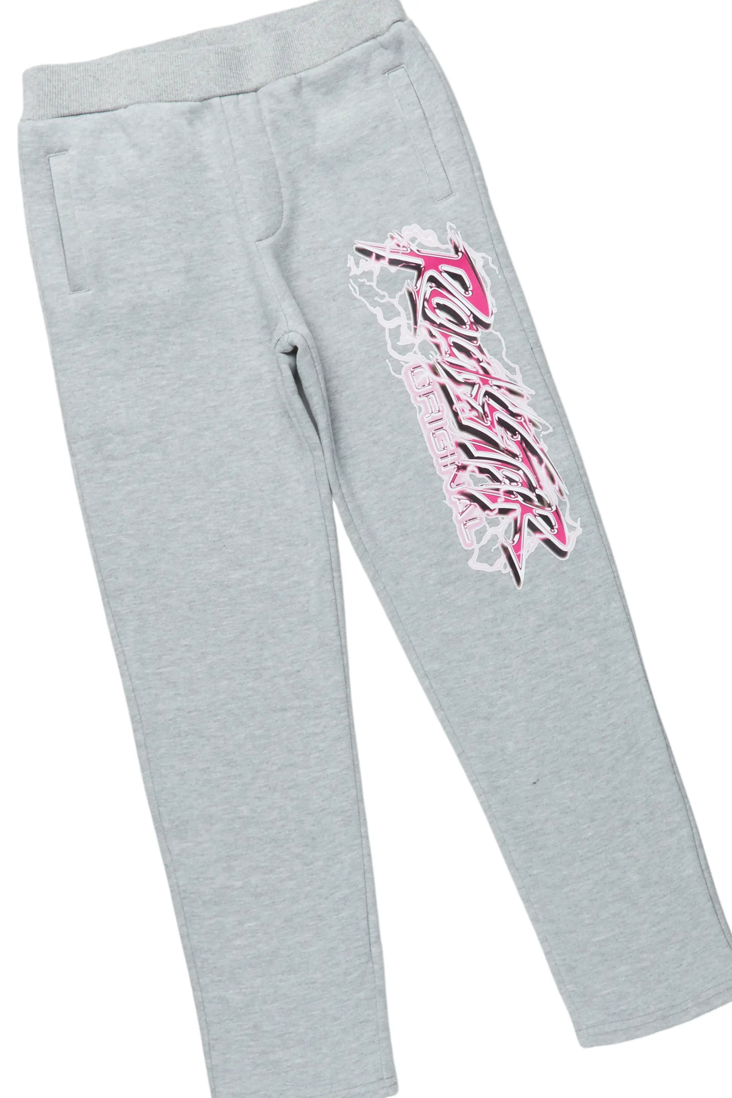 Boys Dawson Grey Hoodie Slim Fit Track Set