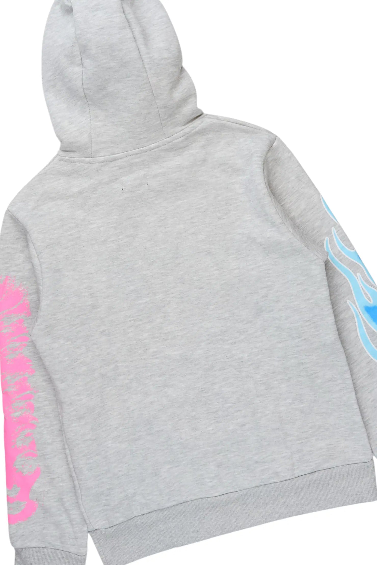 Boys Beno Grey Hoodie/Stacked Jean Set