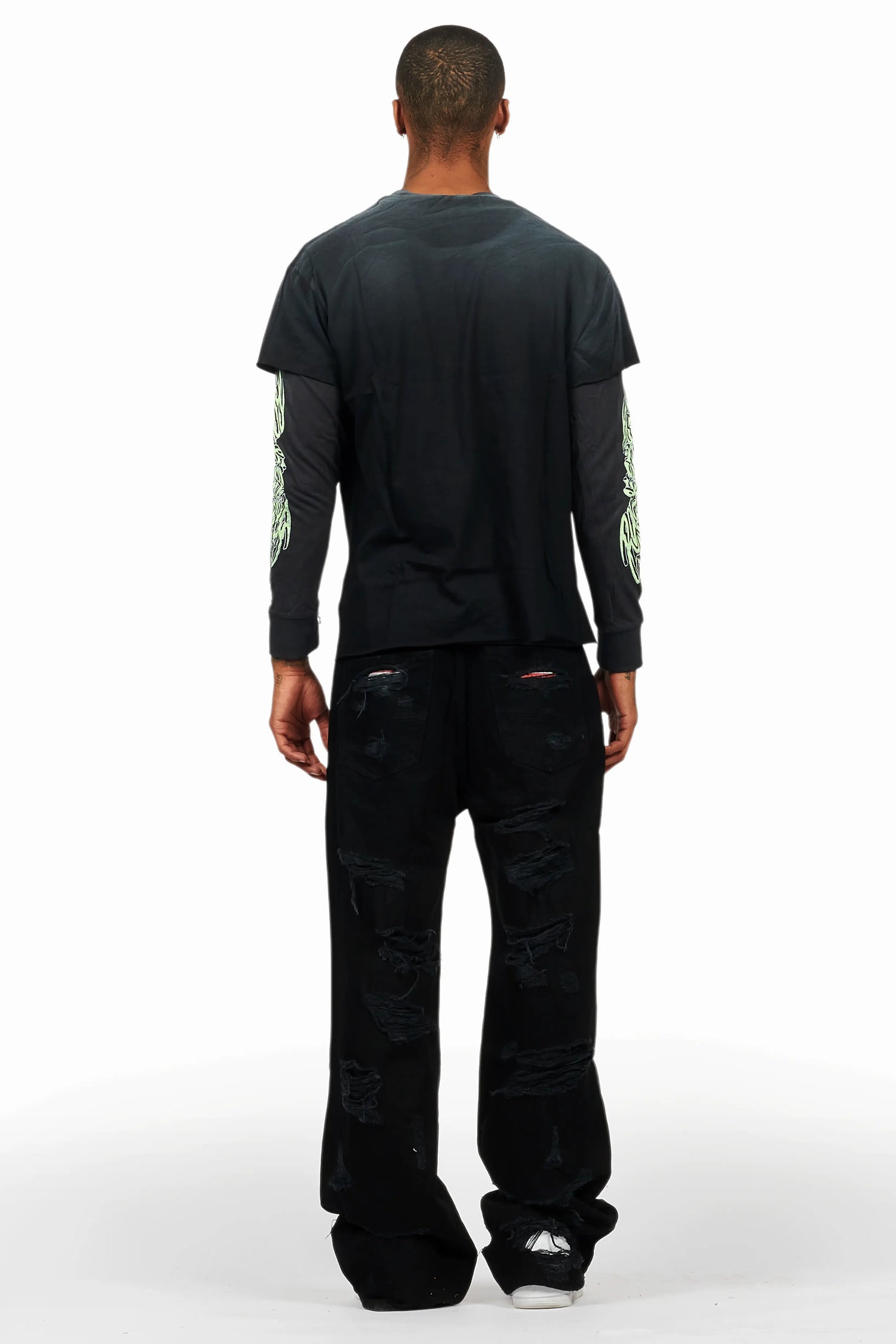 Schtupp Black Double Layer T-Shirt/Baggy Fit Jean Bundle